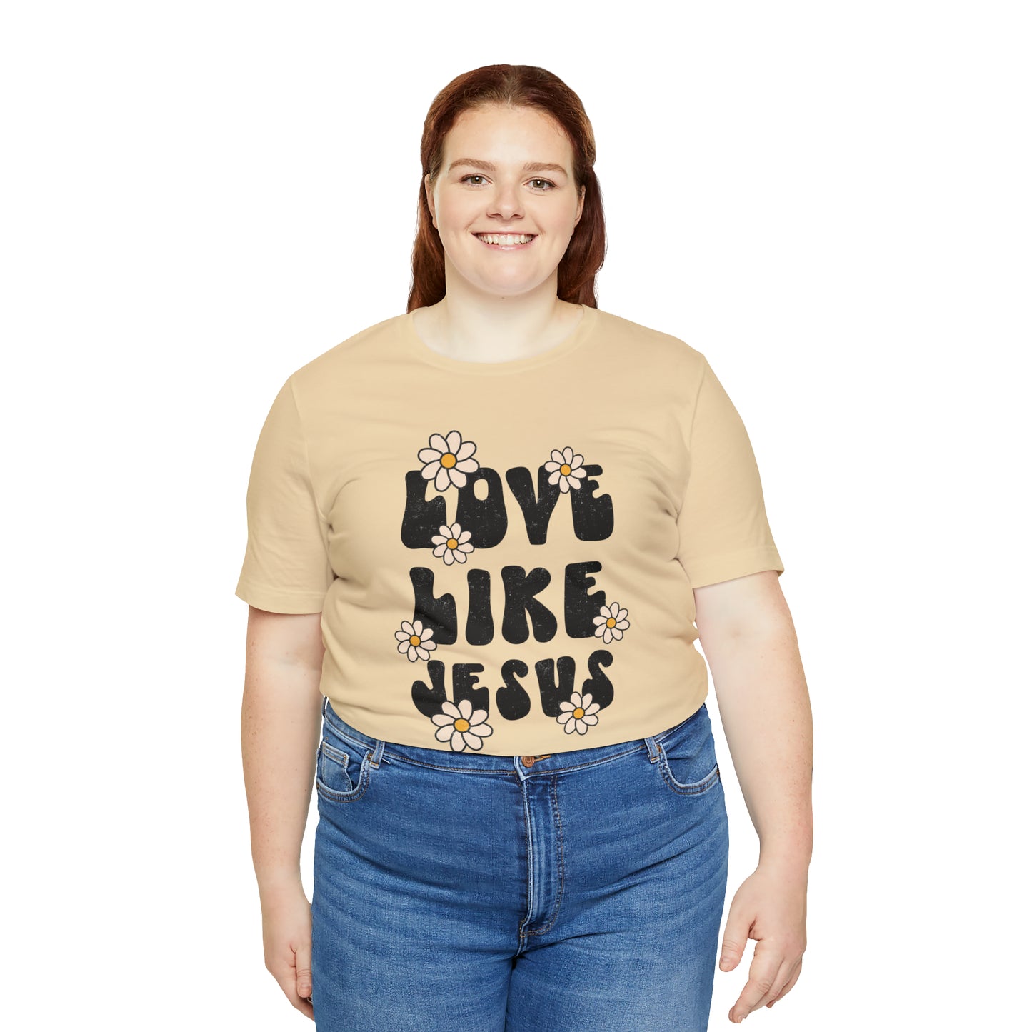 Distressed Daisy Love Like Jesus T-Shirt