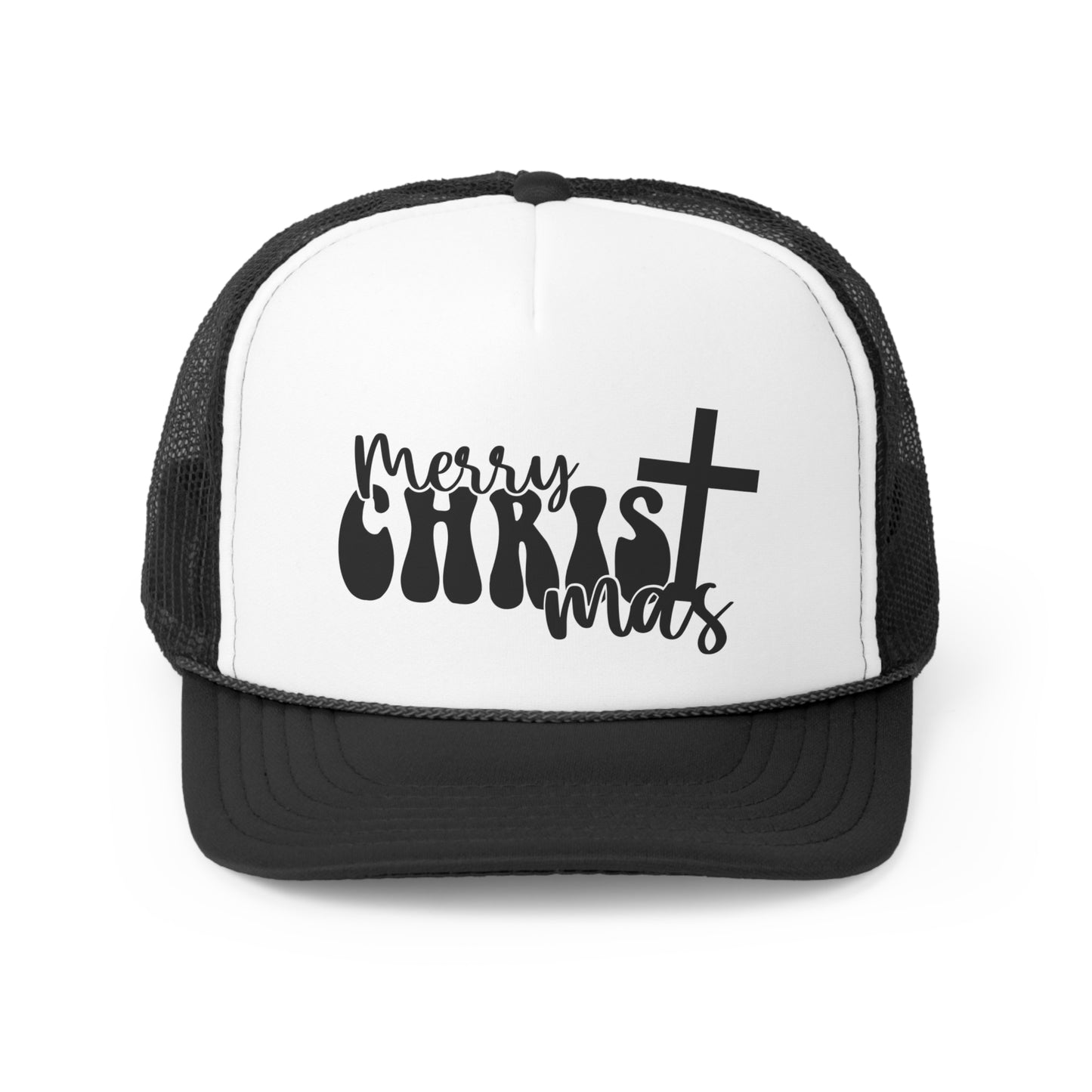 Christian Merry CHRIST-mas Holiday Tall Trucker Caps