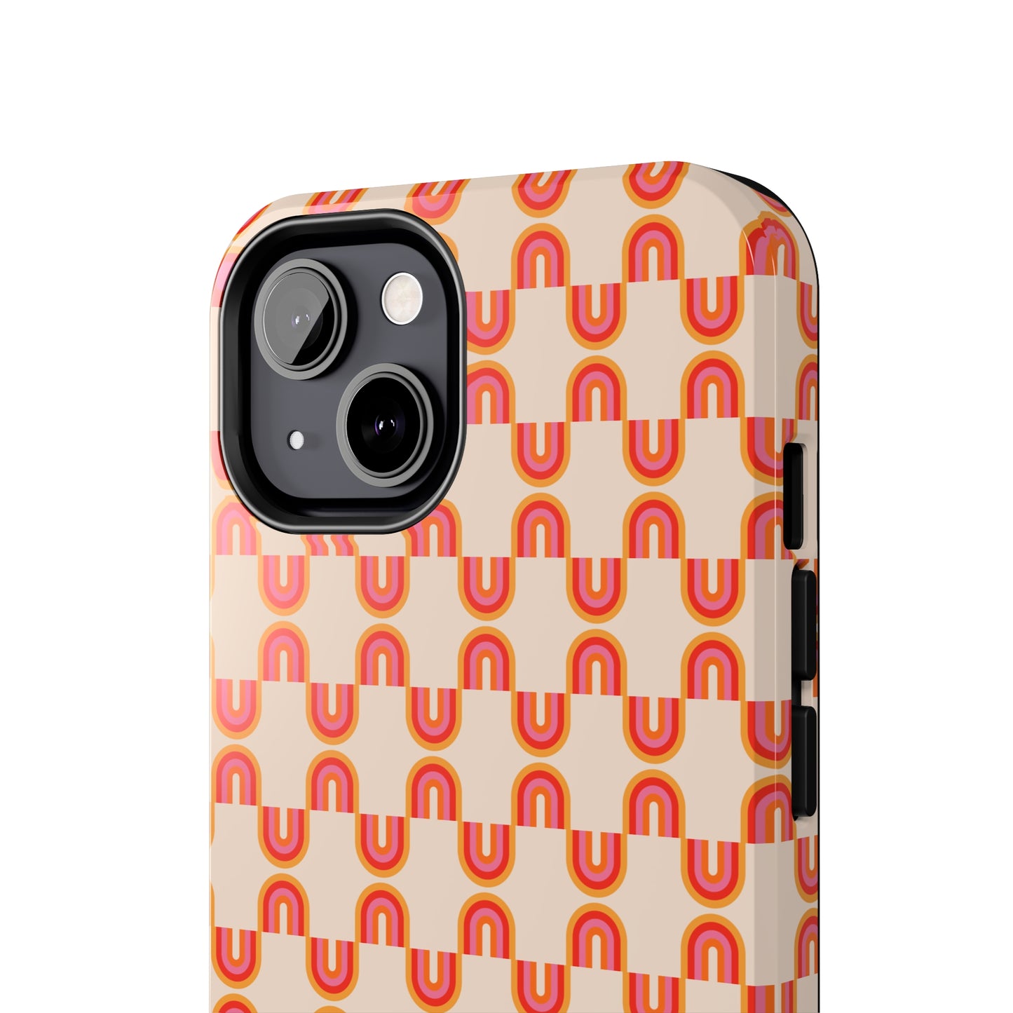 Retro Red Rainbow Pattern Tough Phone Cases