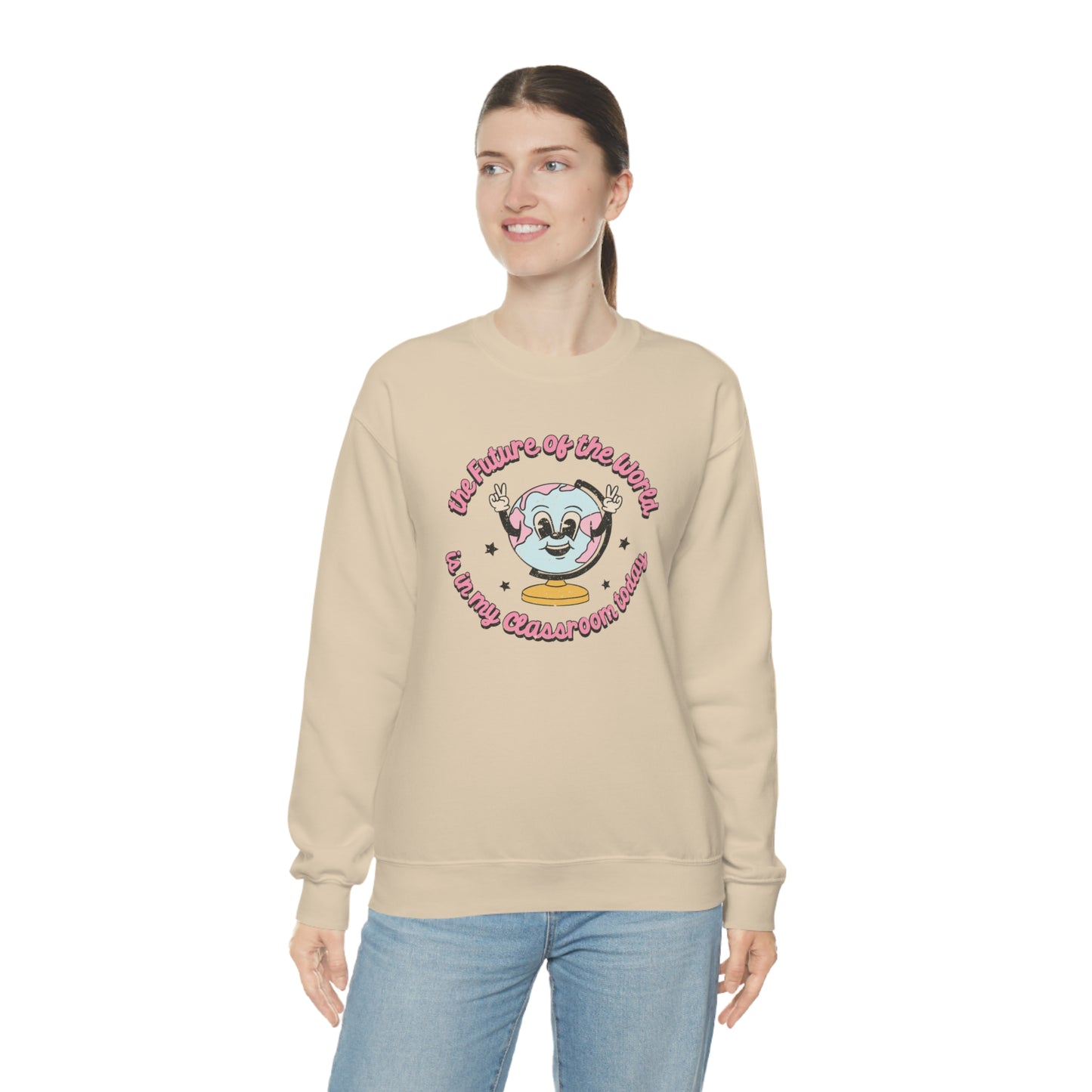 "The Future of the World is in My Classroom Today" - Unisex Heavy Blend™ Crewneck Sweatshirt