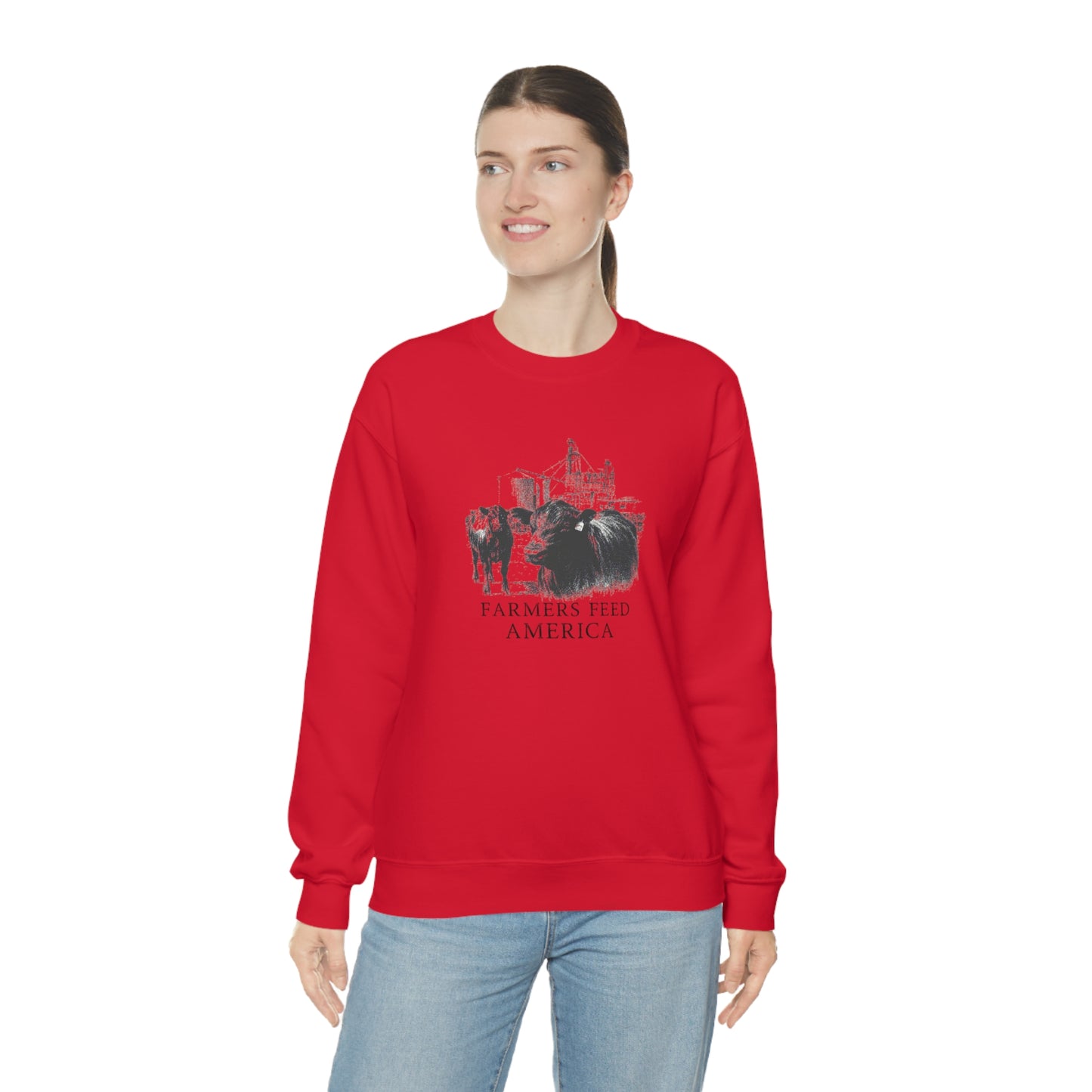 "Farmers Feed America" - Unisex Heavy Blend™ Crewneck Sweatshirt