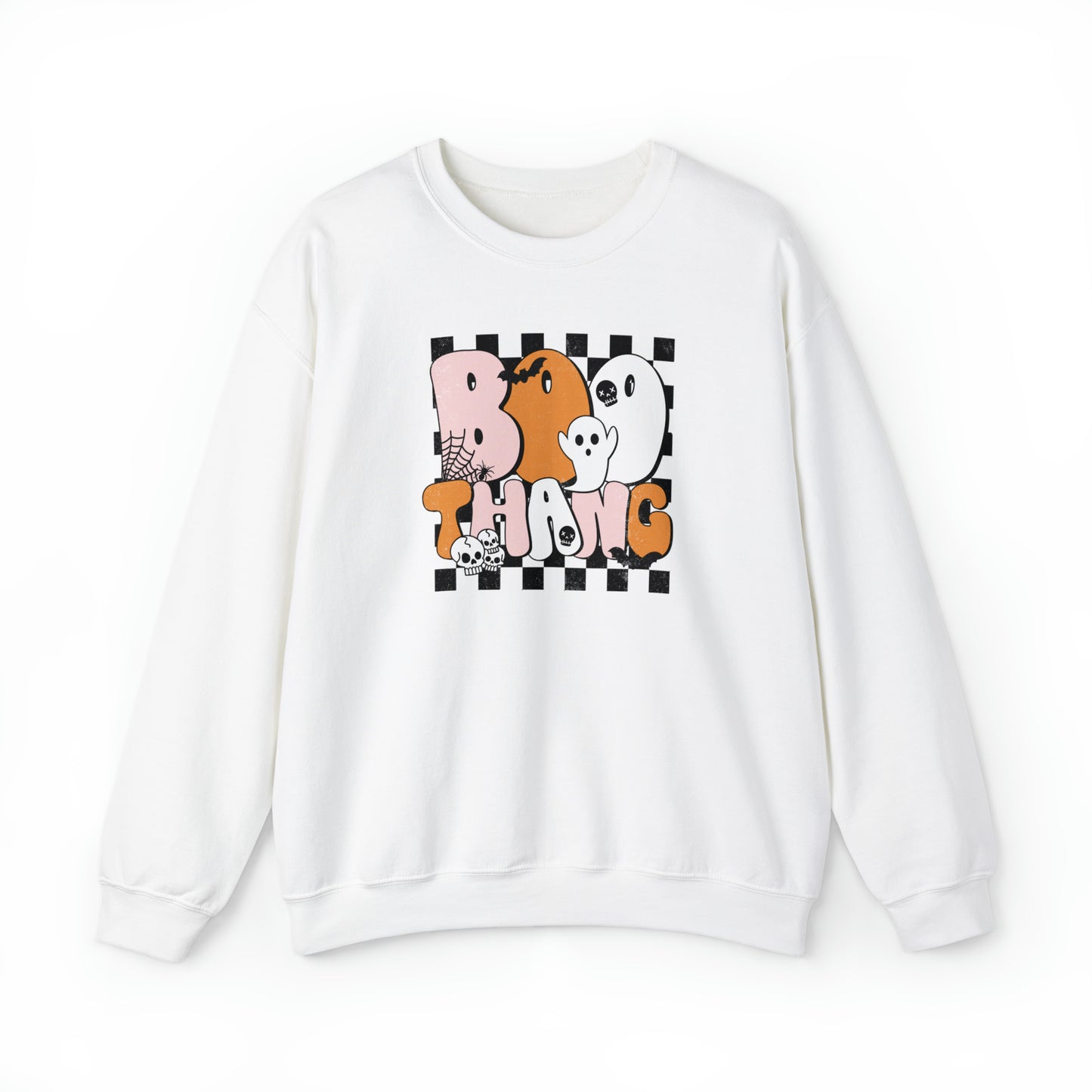 Boo Thang Fall Halloween Retro Warm Colored  Unisex Heavy Blend™ Crewneck Sweatshirt