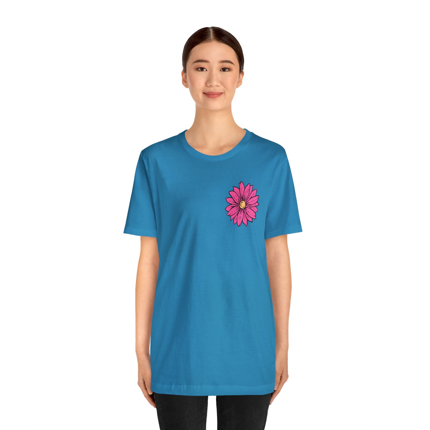 TWO SIDED Positive Energy T-Shirt (Flower on Front - Positive Energy on Back) Christian T-Shirt