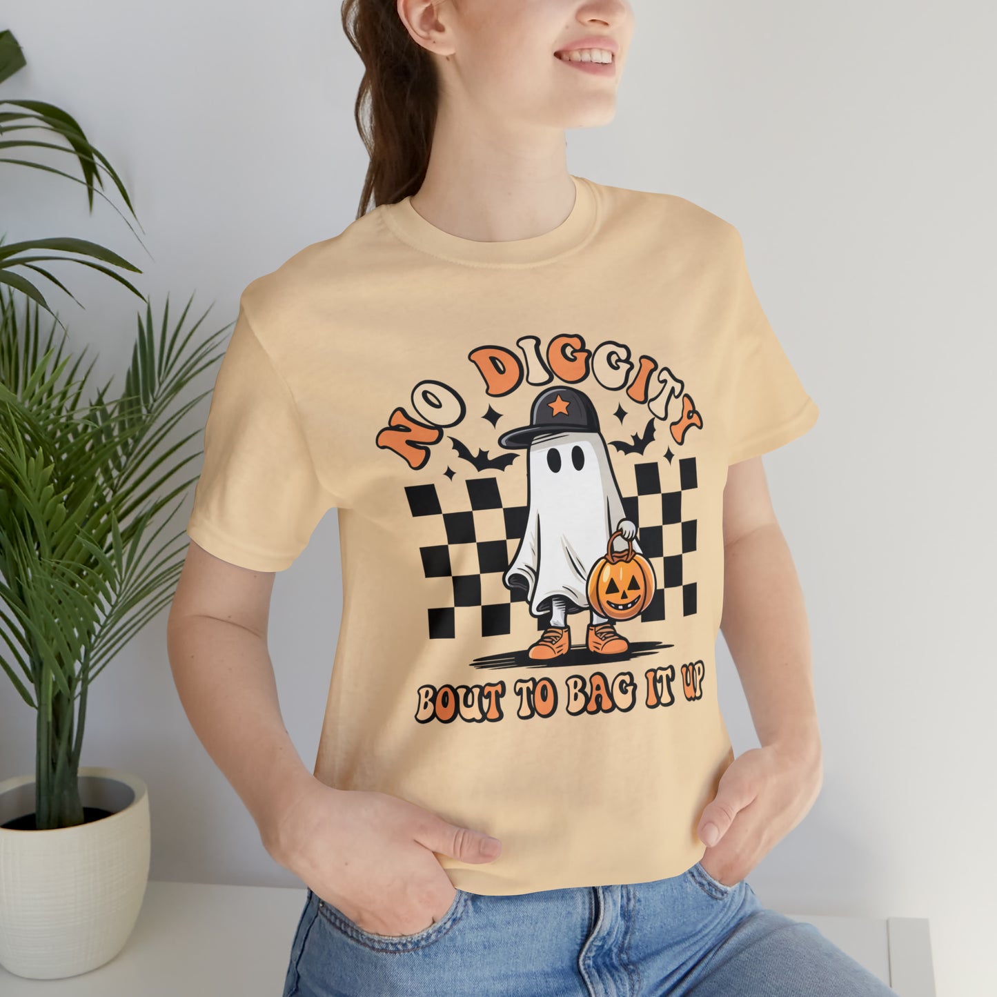 Halloween No Diggity Bout to Bag it Up T-Shirt