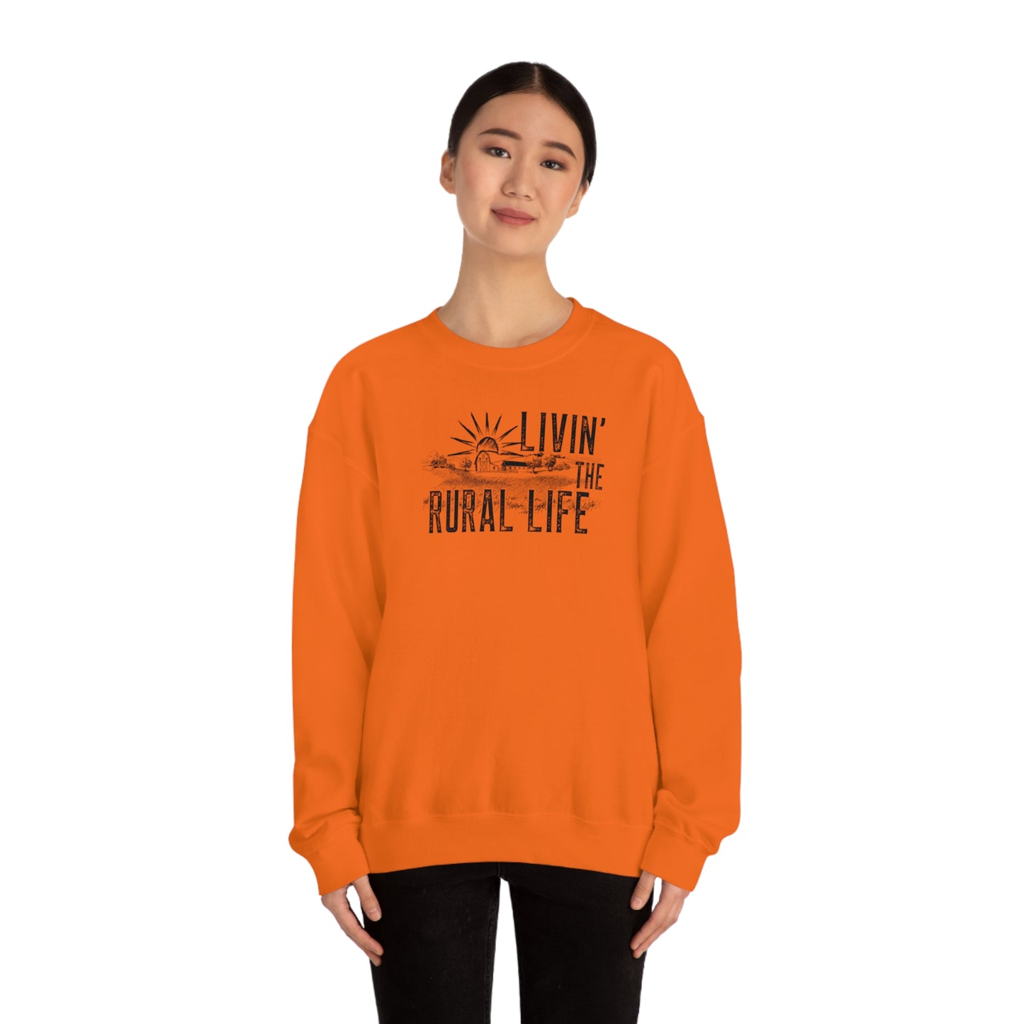 "Livin' the Rural Life" - Unisex Heavy Blend™ Crewneck Sweatshirt