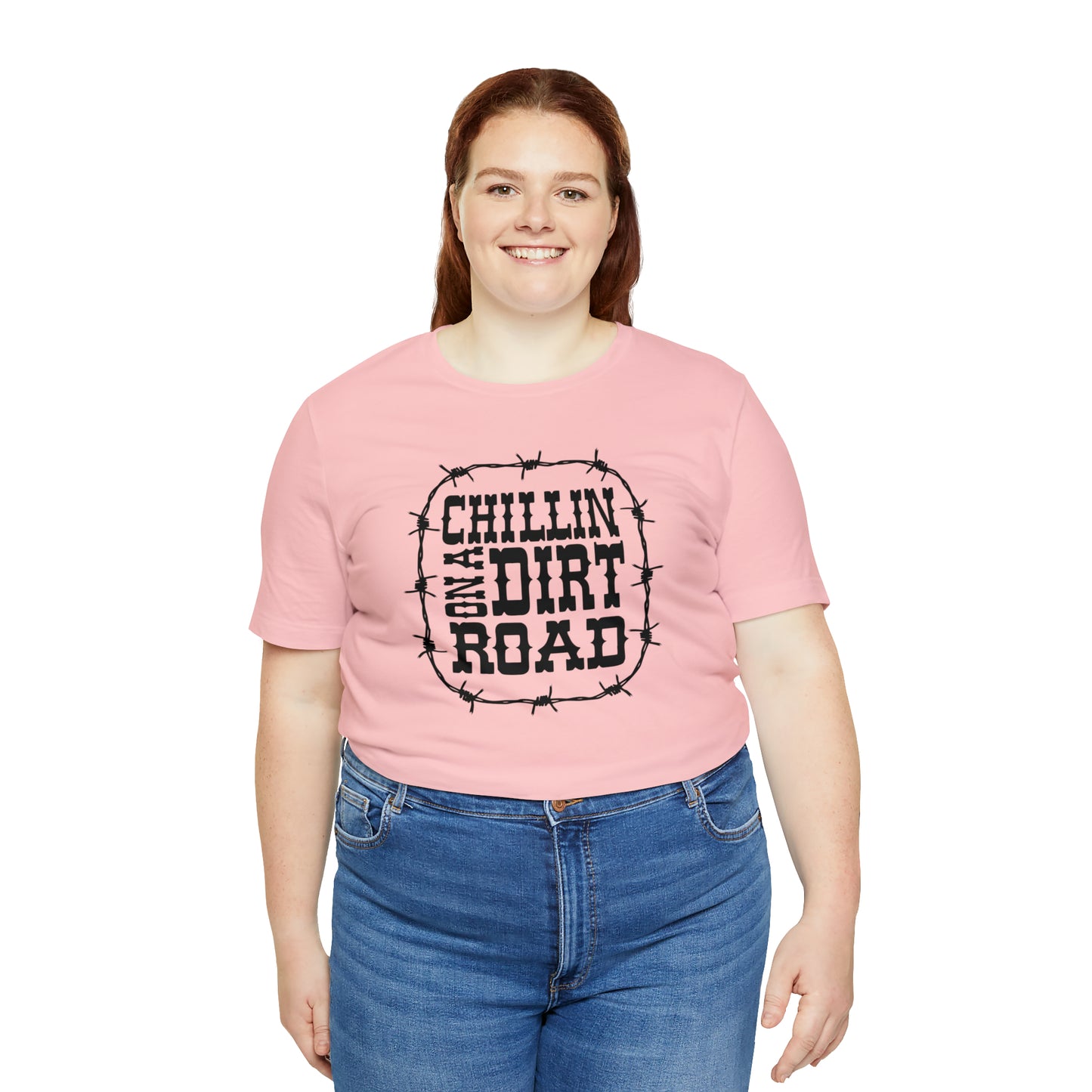 "Chillin' on a Dirt Road" Unisex Jersey Short Sleeve Tee