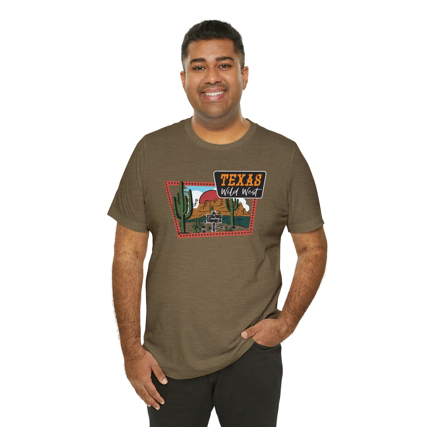 Texas Wild West Unisex Jersey Short Sleeve Tees