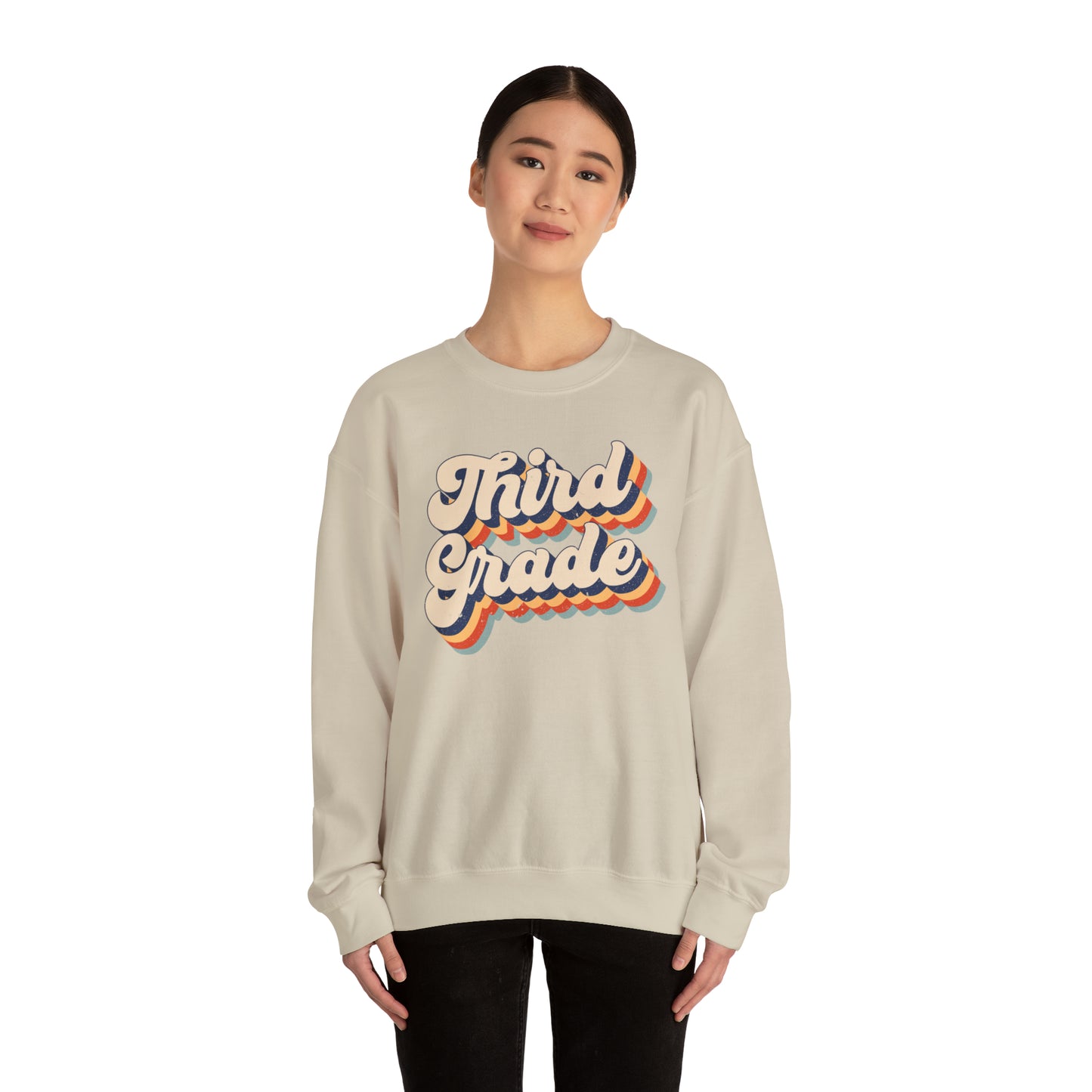 Retro Third Grade Unisex Heavy Blend™ Crewneck Sweatshirt