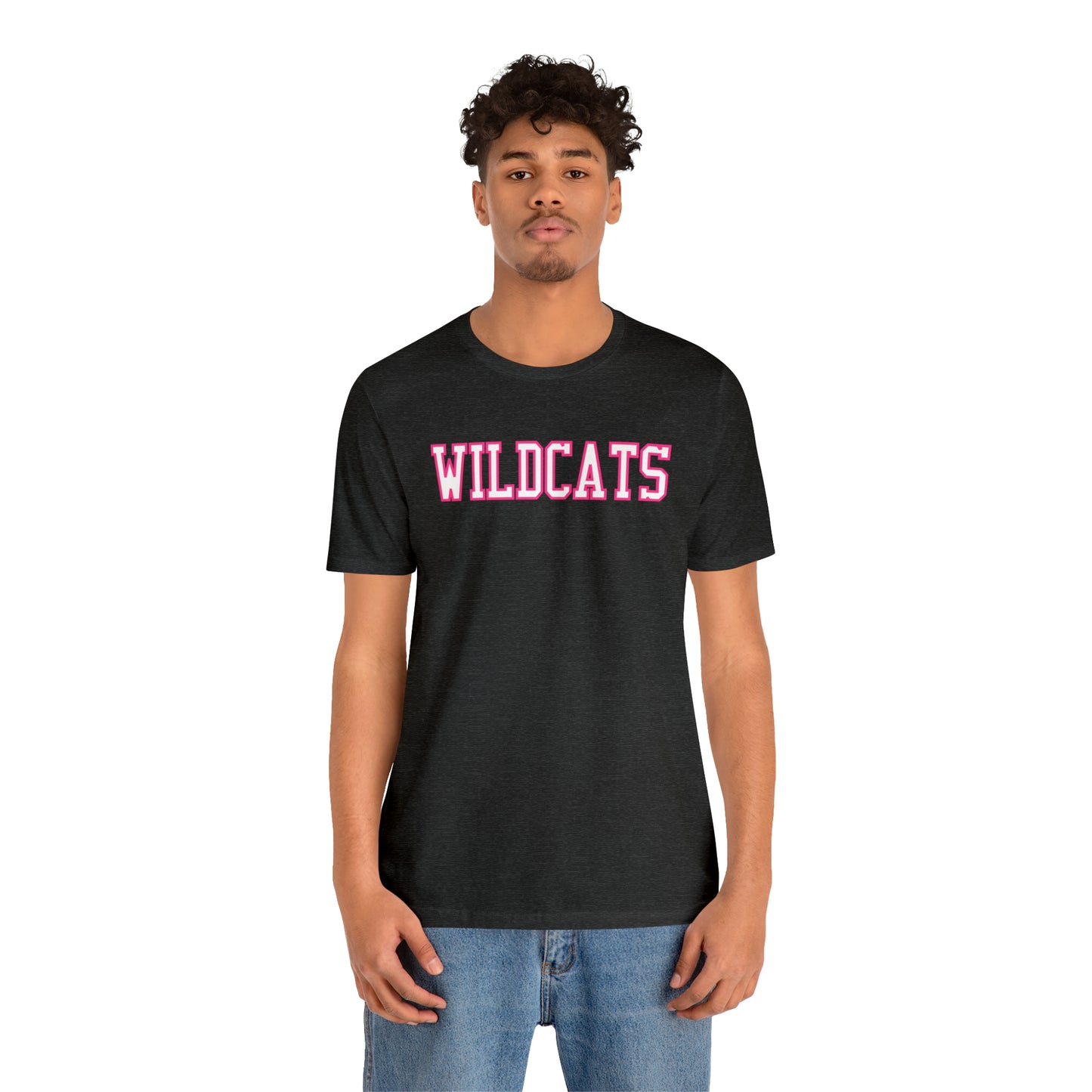 Pink Salem Wildcats Jersey Short Sleeve Tee - Green Print