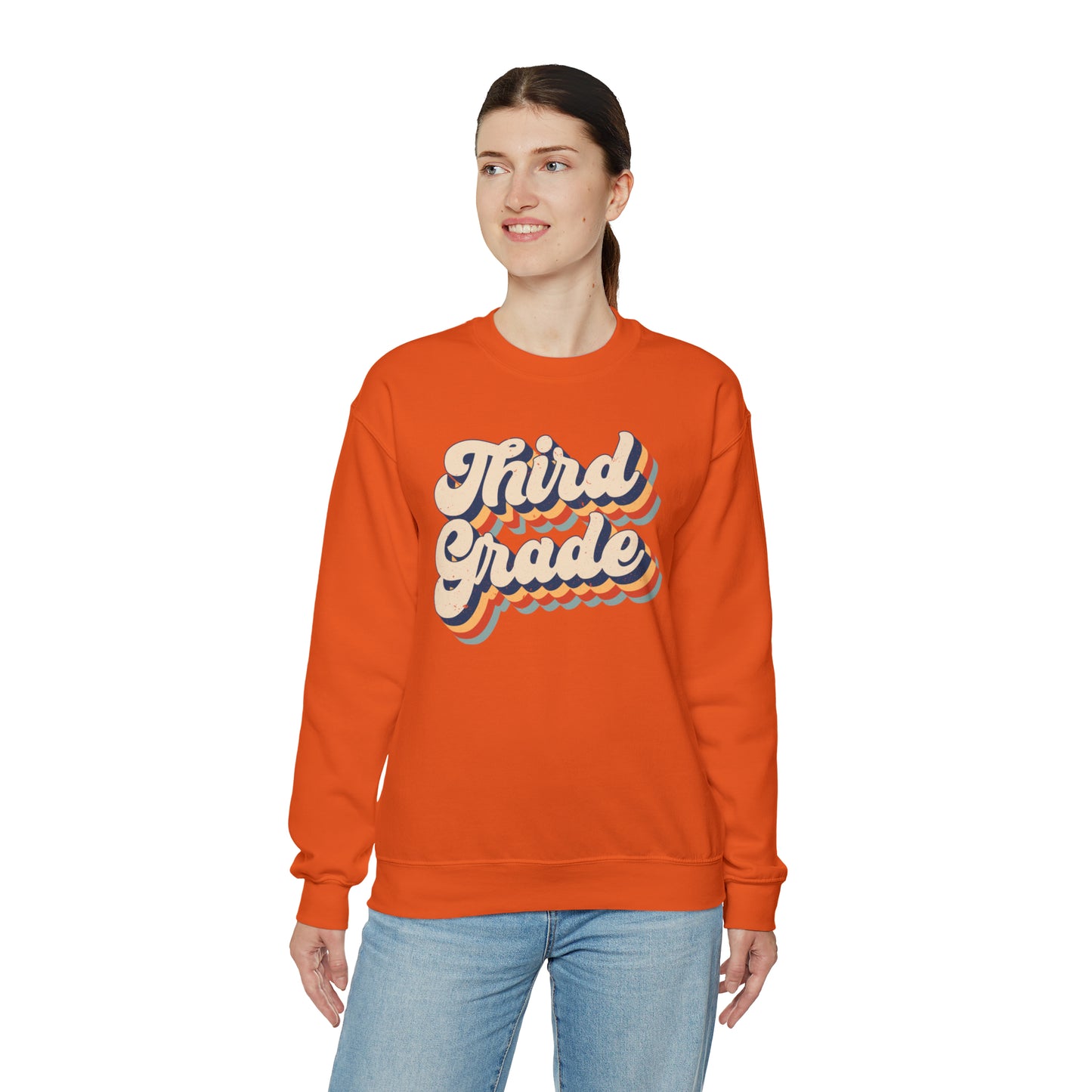 Retro Third Grade Unisex Heavy Blend™ Crewneck Sweatshirt