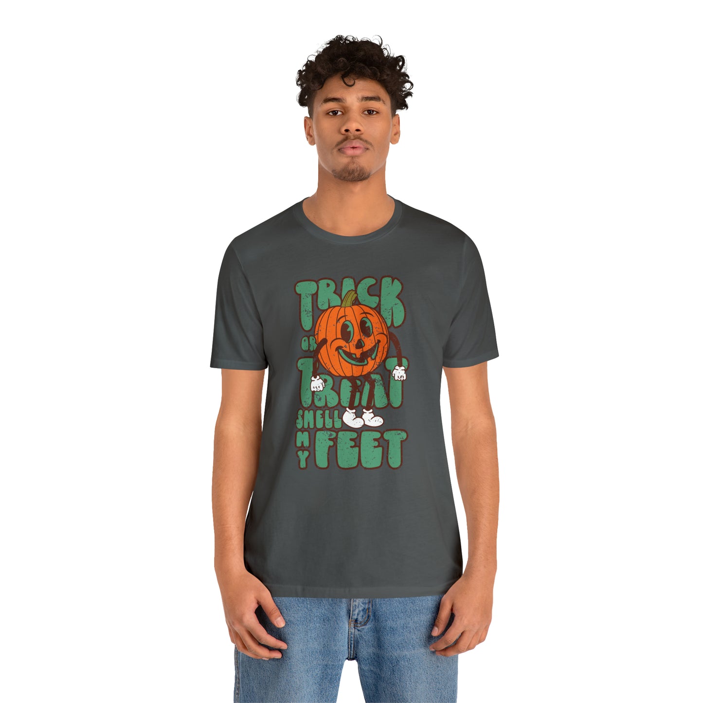 Distressed Trick or Treat Smell My Feet T-Shirt