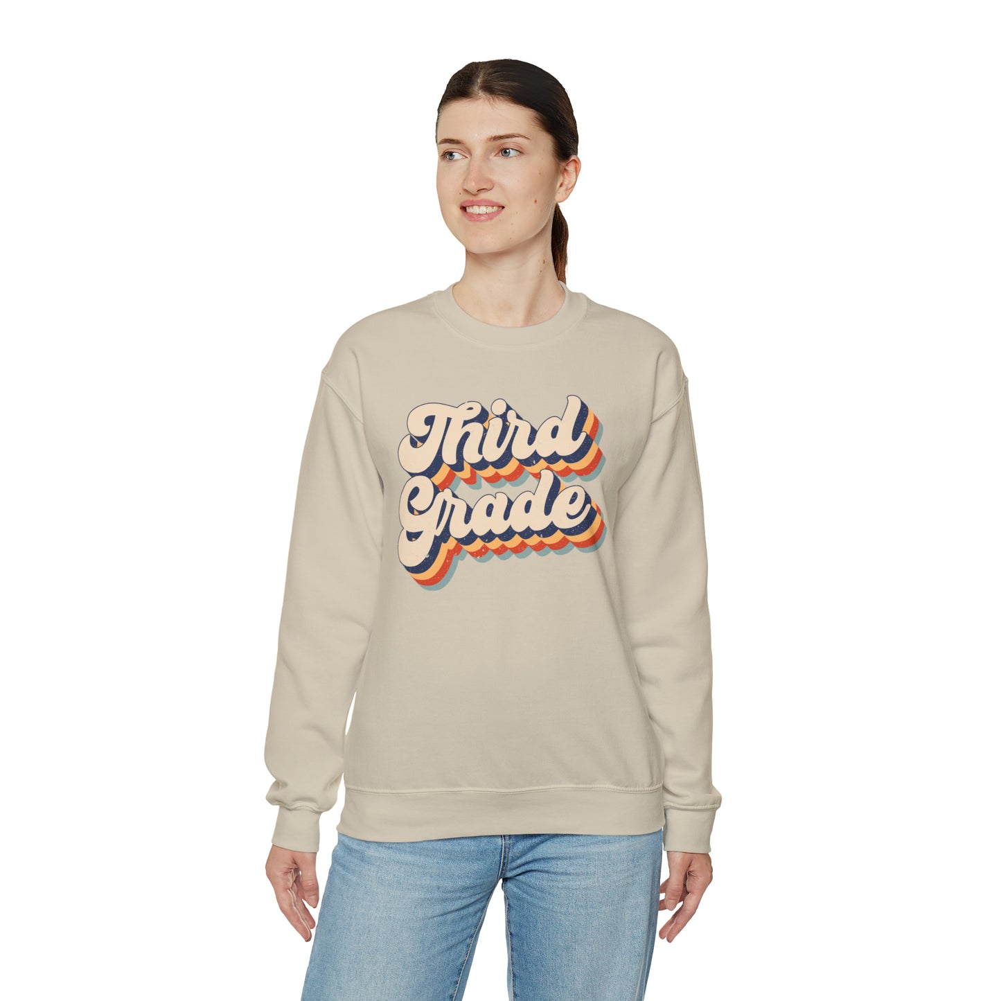 Retro Third Grade Unisex Heavy Blend™ Crewneck Sweatshirt