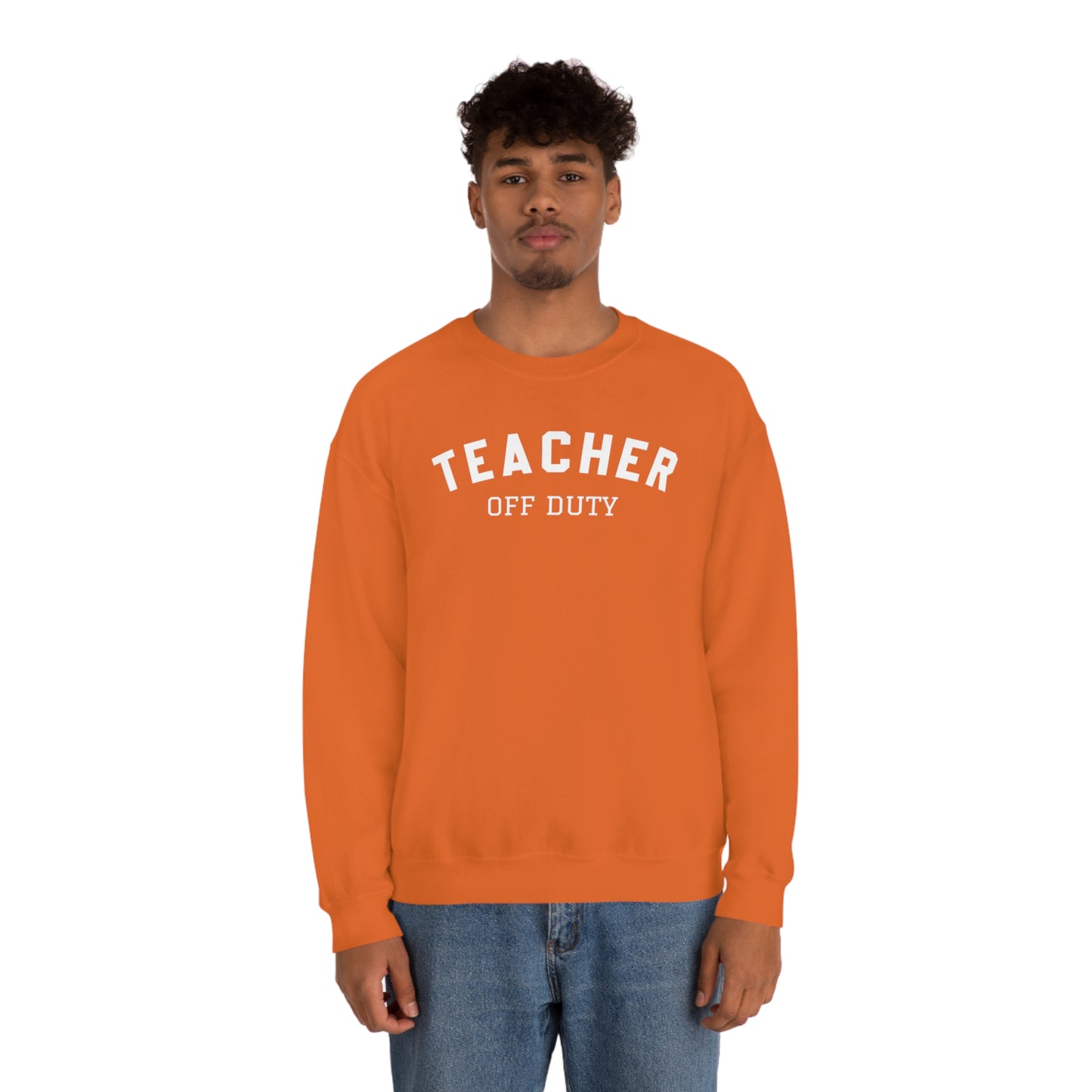 "Teacher Off-Duty" - Unisex Heavy Blend™ Crewneck Sweatshirt