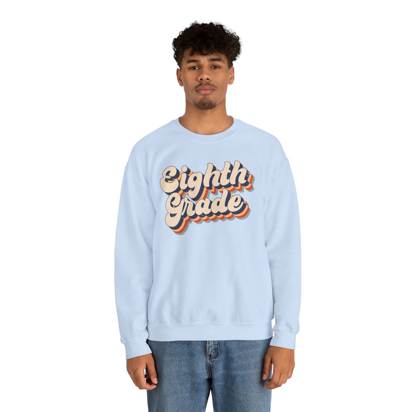 Retro Eighth Grade Unisex Heavy Blend™ Crewneck Sweatshirt