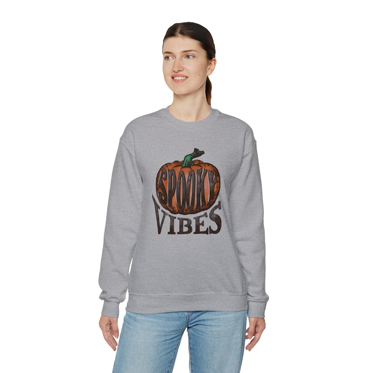 Spooky Vibes Fall Halloween Unisex Heavy Blend™ Crewneck Sweatshirt