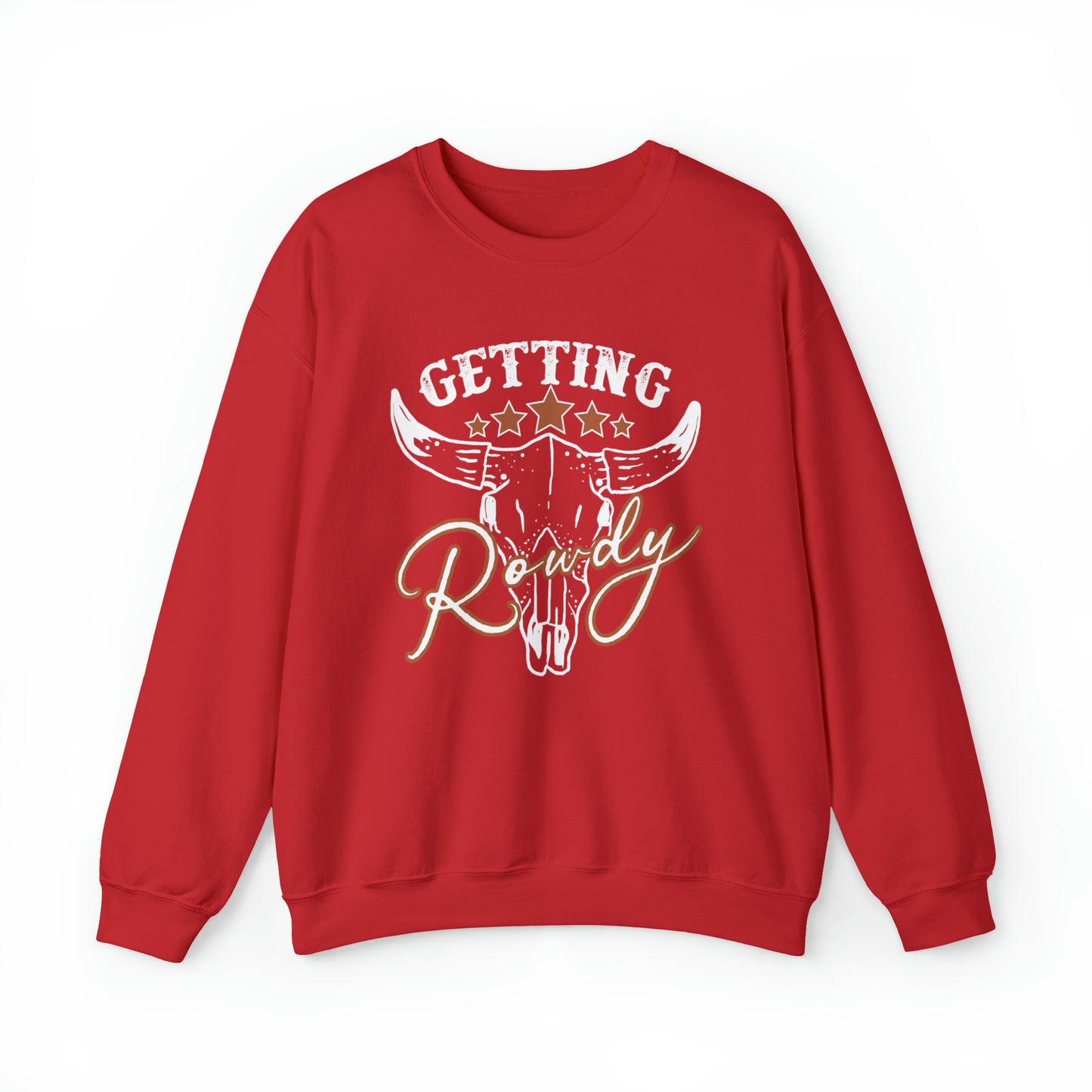 Vintage Getting Rowdy Party/ Bridesmaid/ Groomsman Unisex Heavy Blend™ Crewneck Sweatshirt - White Ink