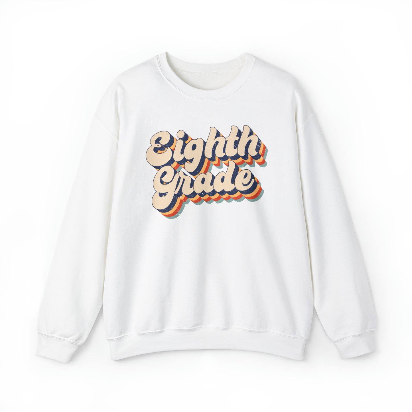 Retro Eighth Grade Unisex Heavy Blend™ Crewneck Sweatshirt