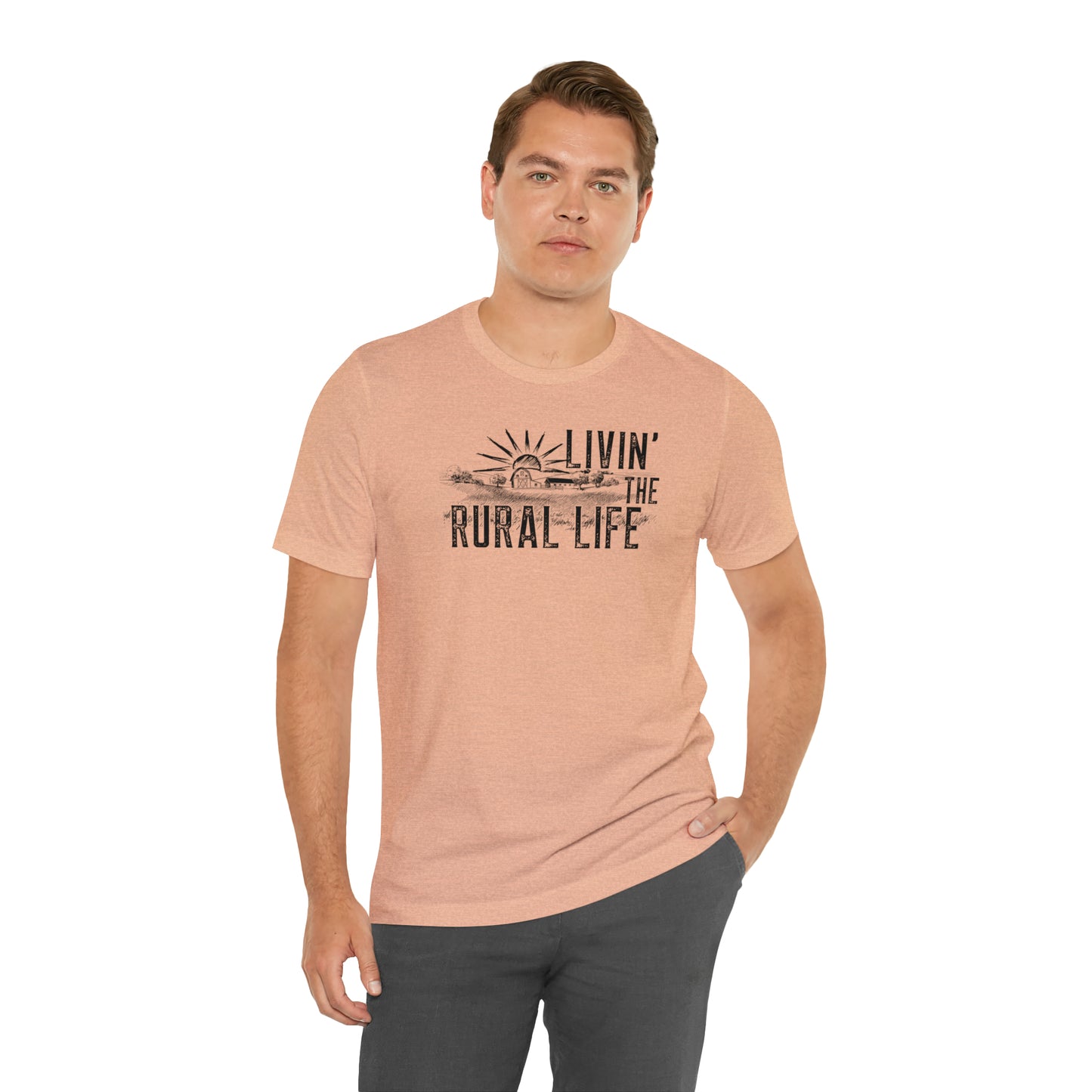 "Livin' the Rural Life" Unisex Jersey Short Sleeve Tee