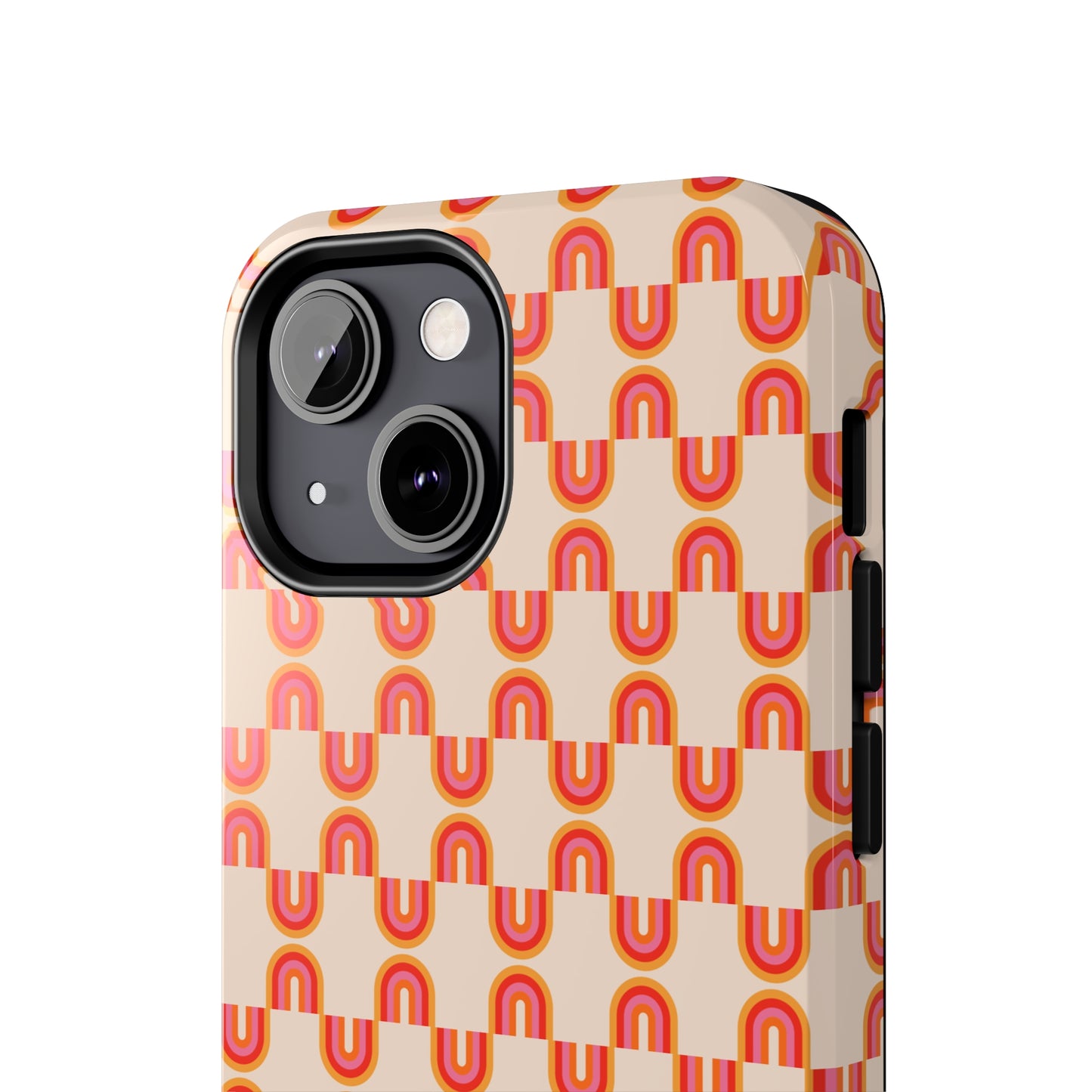 Retro Red Rainbow Pattern Tough Phone Cases