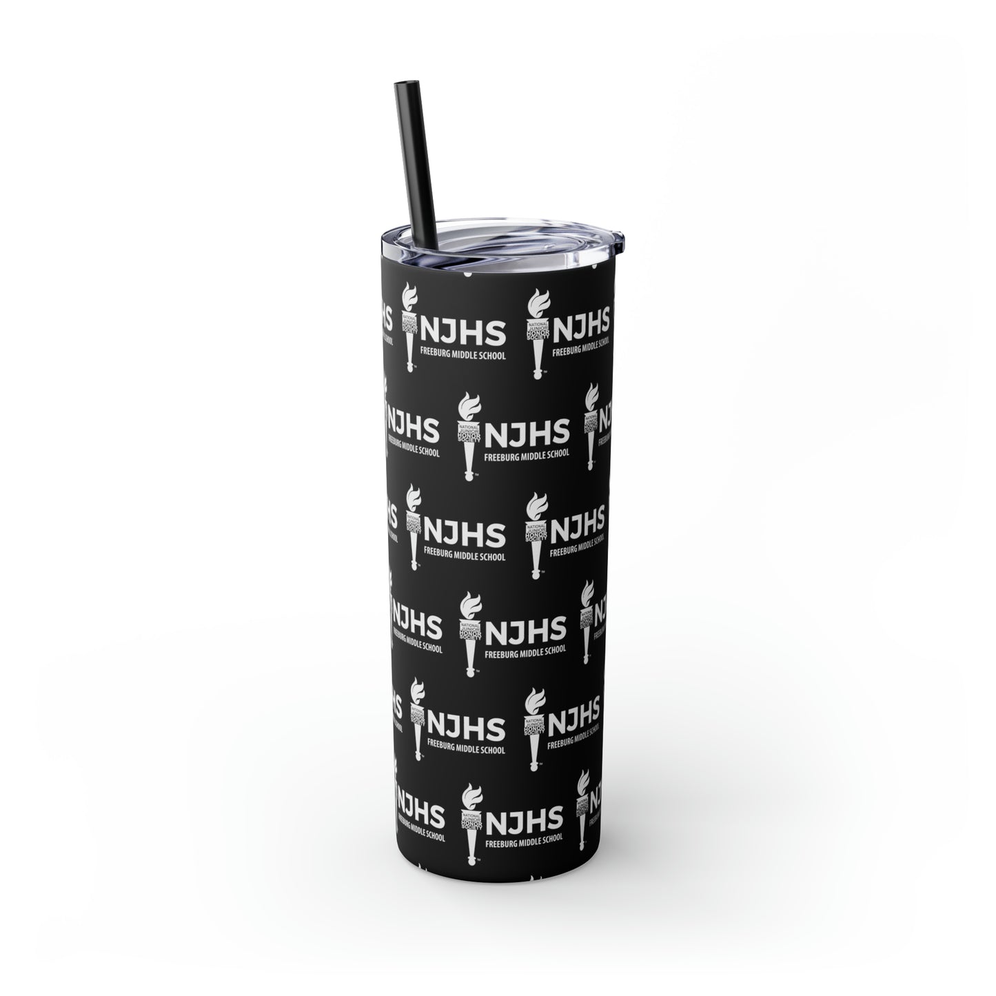 NJHS Logo Skinny Tumbler with Straw, 20oz