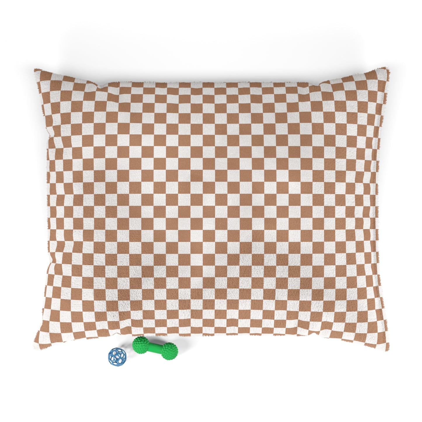 Tan Checkerboard Pet Bed