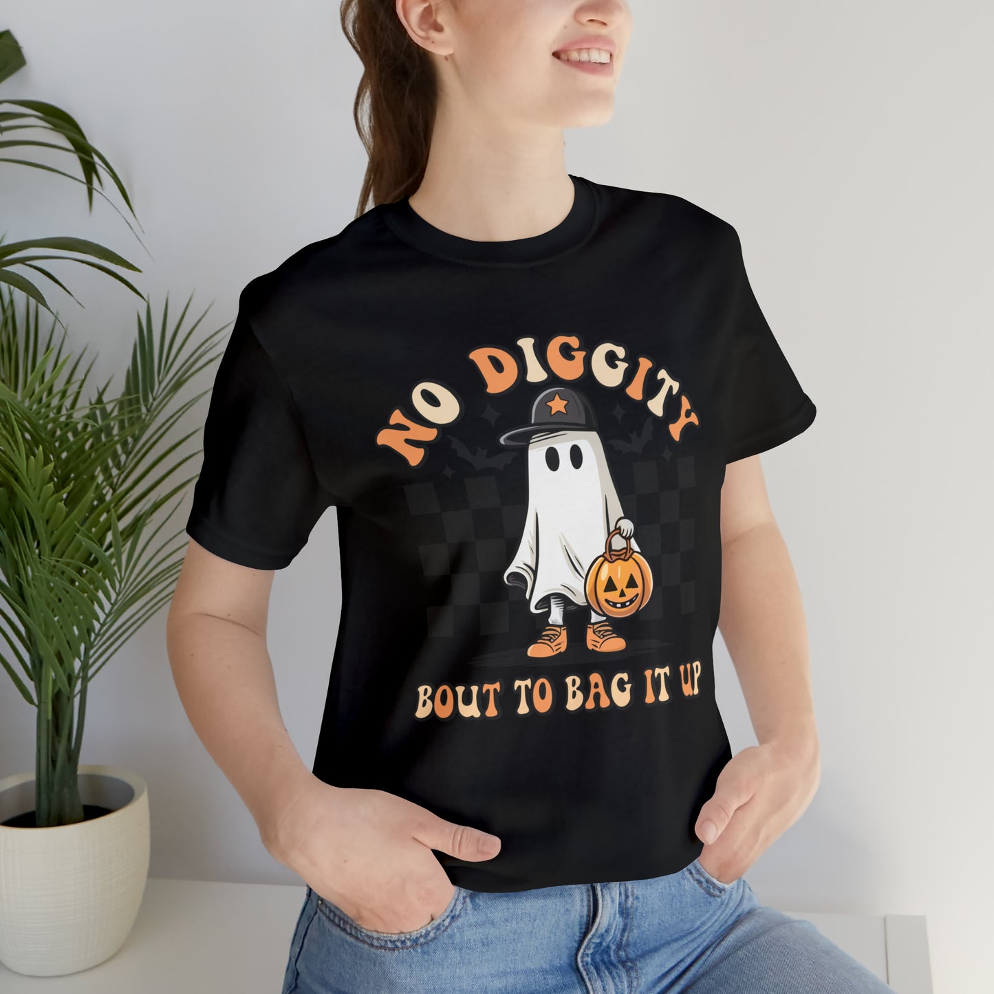 Halloween No Diggity Bout to Bag it Up T-Shirt