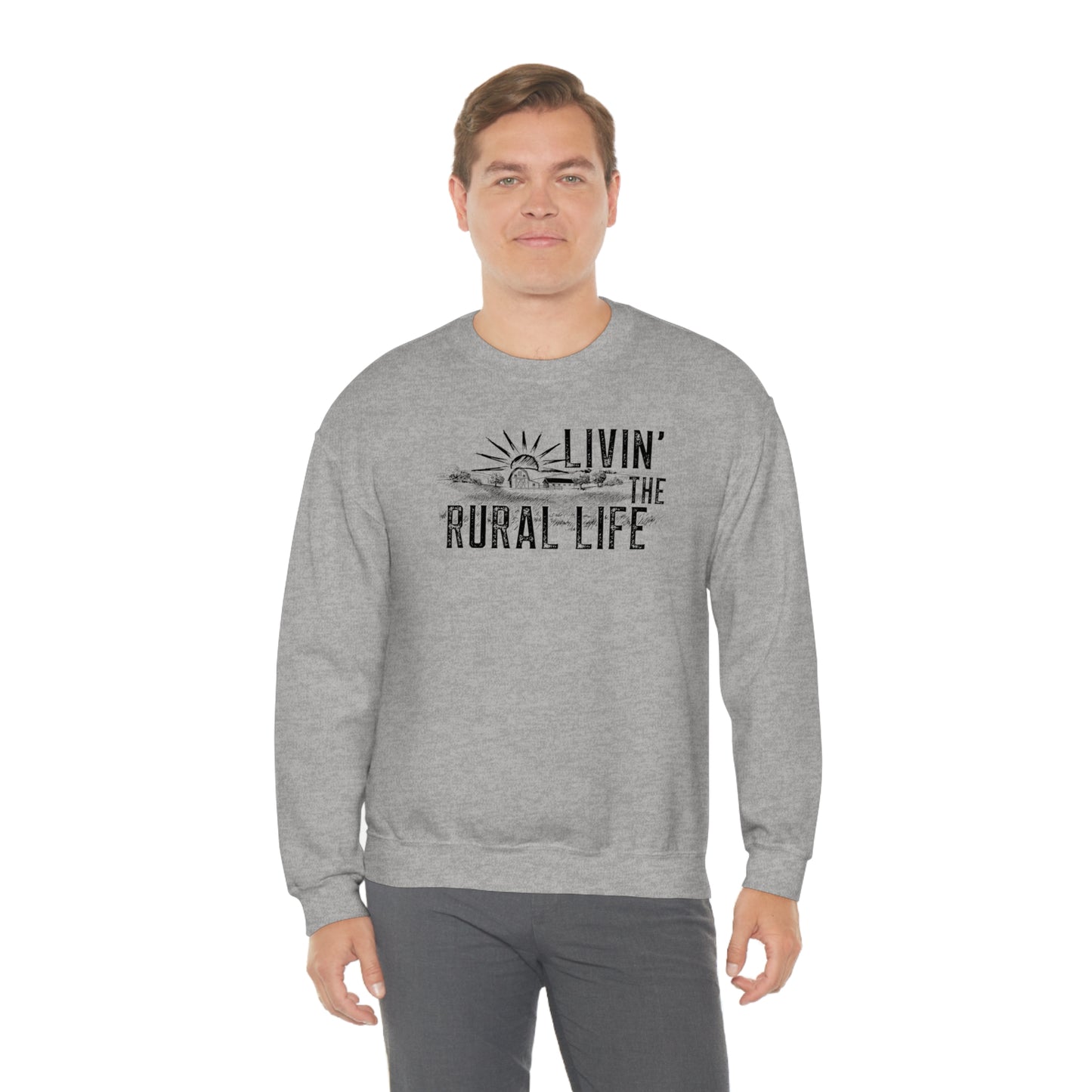 "Livin' the Rural Life" - Unisex Heavy Blend™ Crewneck Sweatshirt