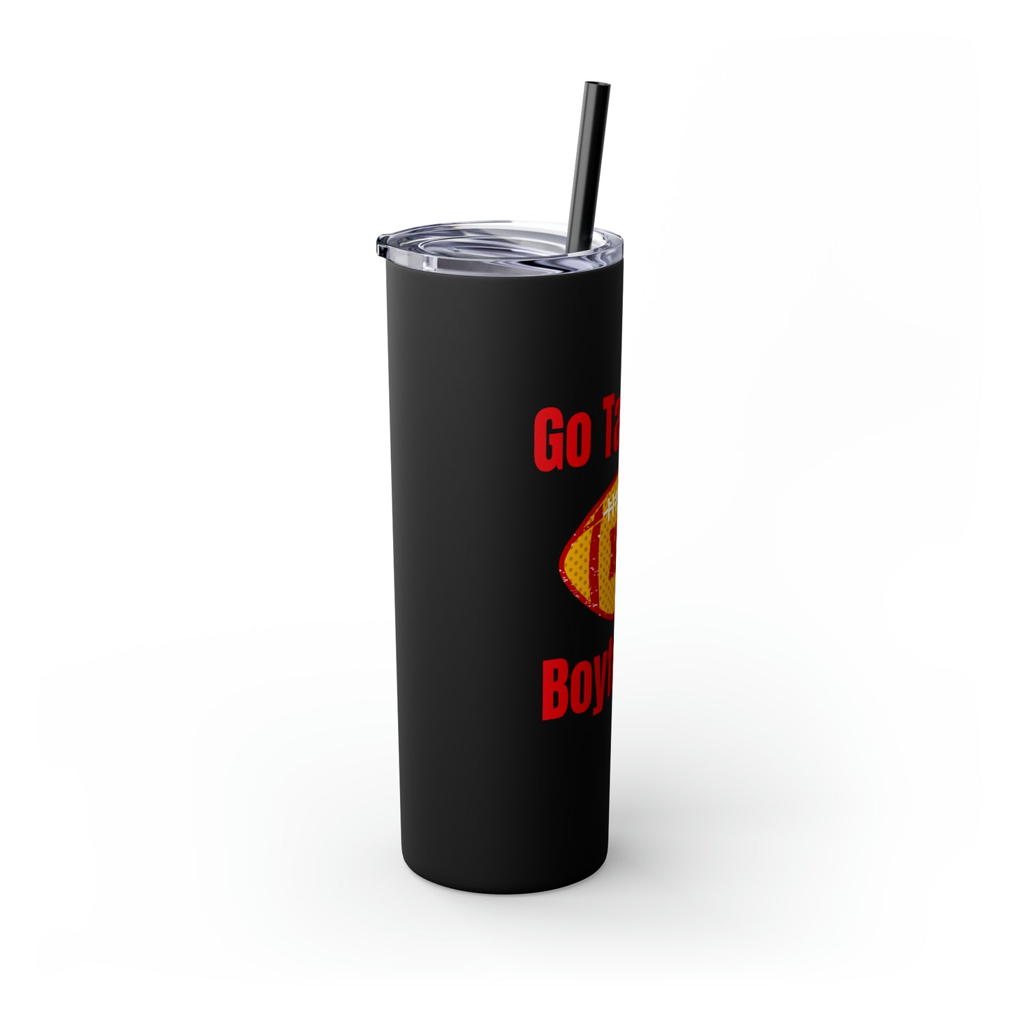 Go Taylor's Boyfriend Swift Kelce Football Skinny Tumbler with Straw, 20oz