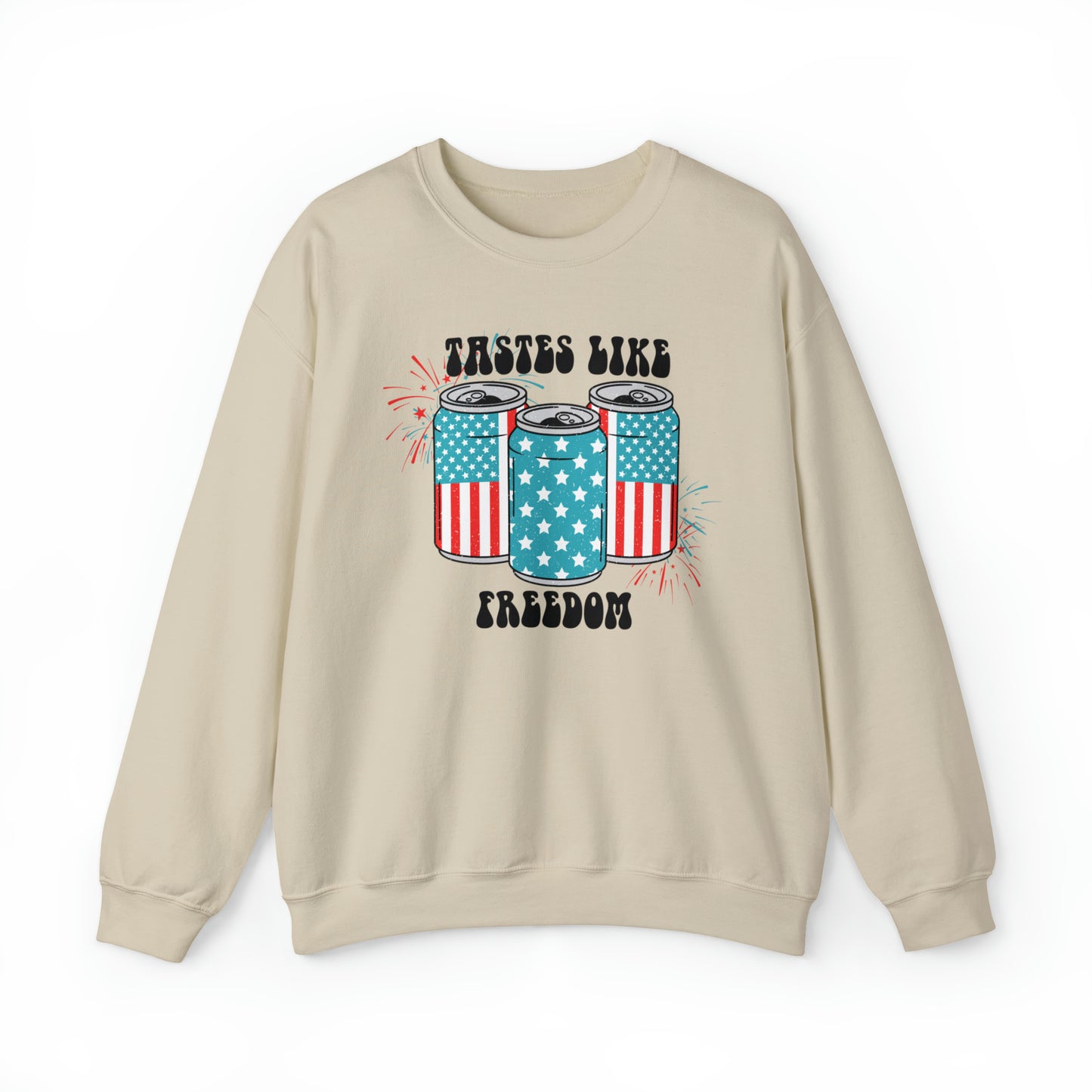 USA America Tastes Like Freedom Party Can Heavy Blend™ Crewneck Sweatshirt