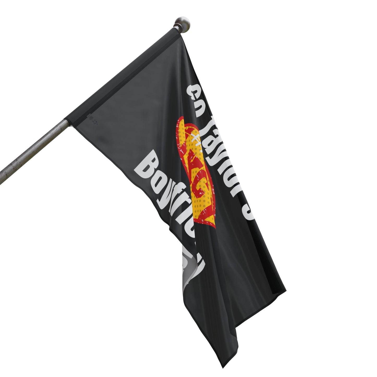 Go Taylor's Boyfriend Swift and Kelce Football Flag - Black