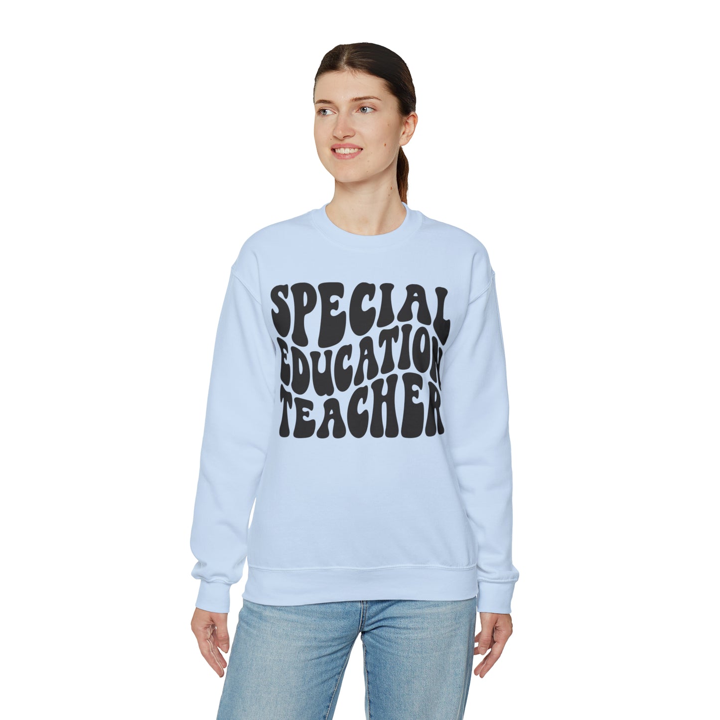 Special Education Teacher Black Logo Unisex Heavy Blend™ Crewneck Sweatshirt