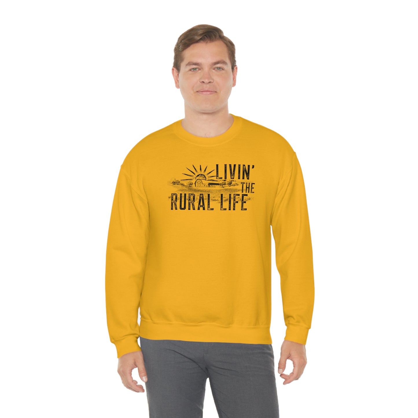 "Livin' the Rural Life" - Unisex Heavy Blend™ Crewneck Sweatshirt