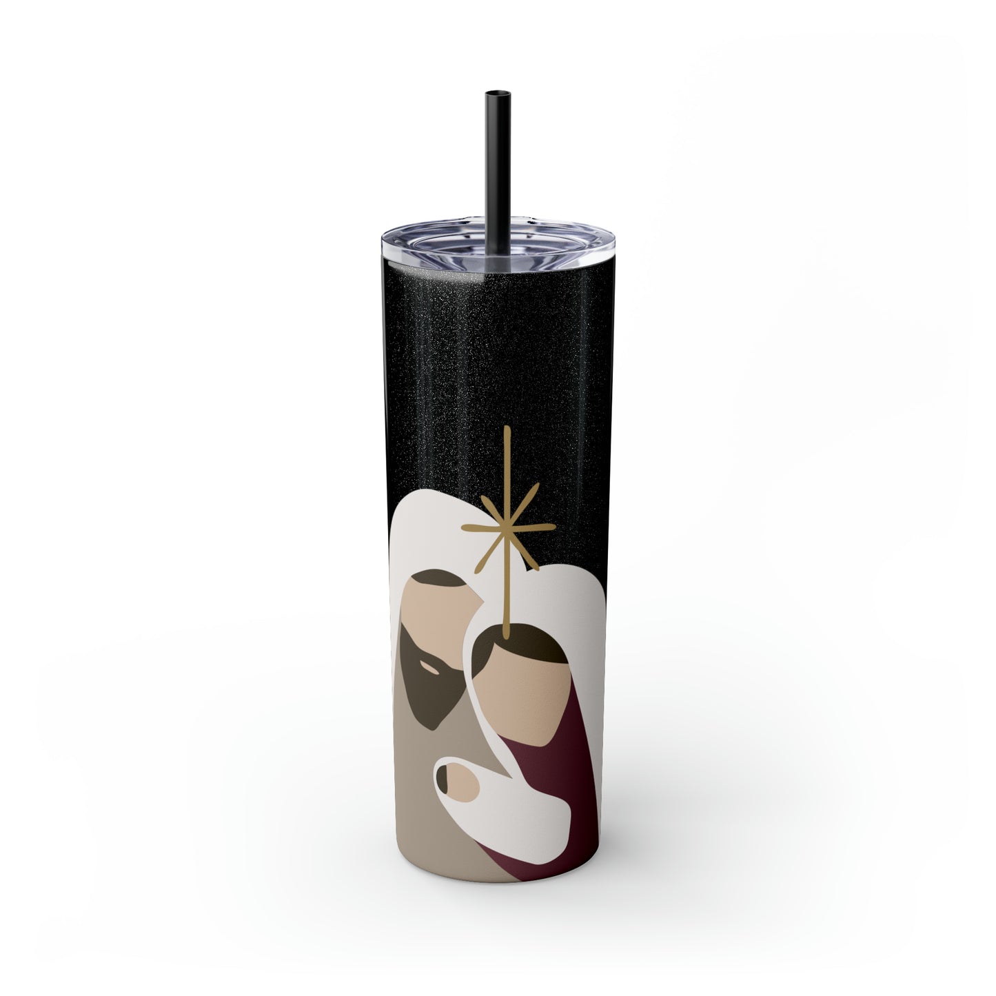 Holy Family Skinny Tumbler with Pick your Color Straw, 20oz