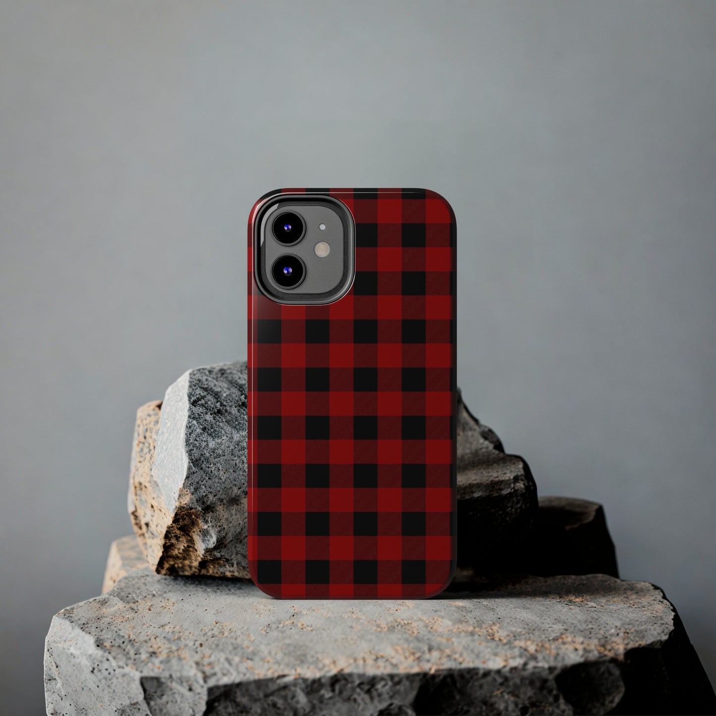 Red and Black Plaid Tough Phone Cases