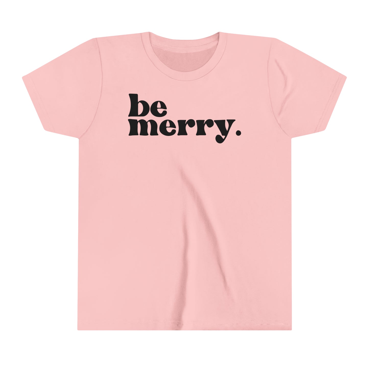 YOUTH - Be Merry Christmas/ Holiday Youth Short Sleeve Tee