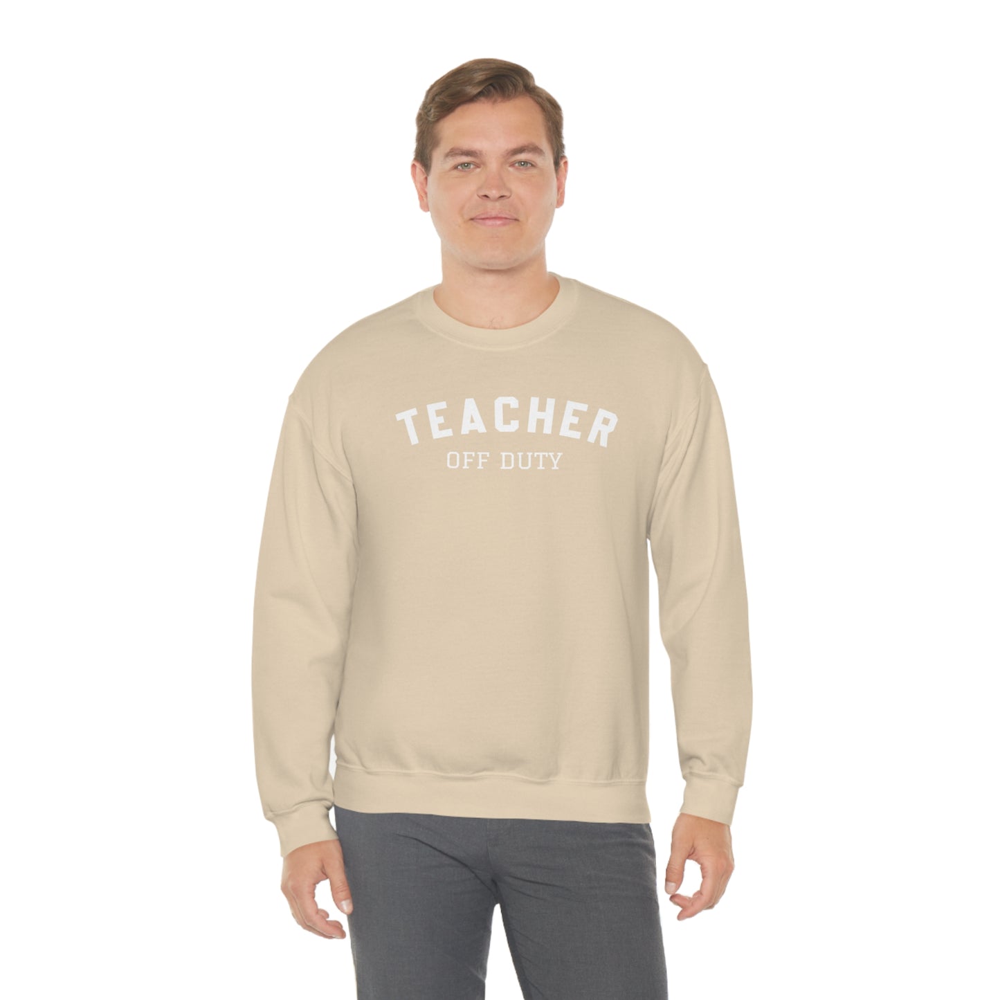 "Teacher Off-Duty" - Unisex Heavy Blend™ Crewneck Sweatshirt