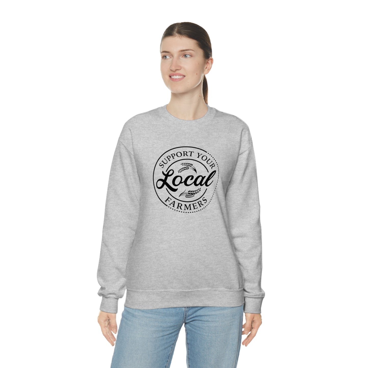 "Support Your Local Farmers" - Unisex Heavy Blend™ Crewneck Sweatshirt