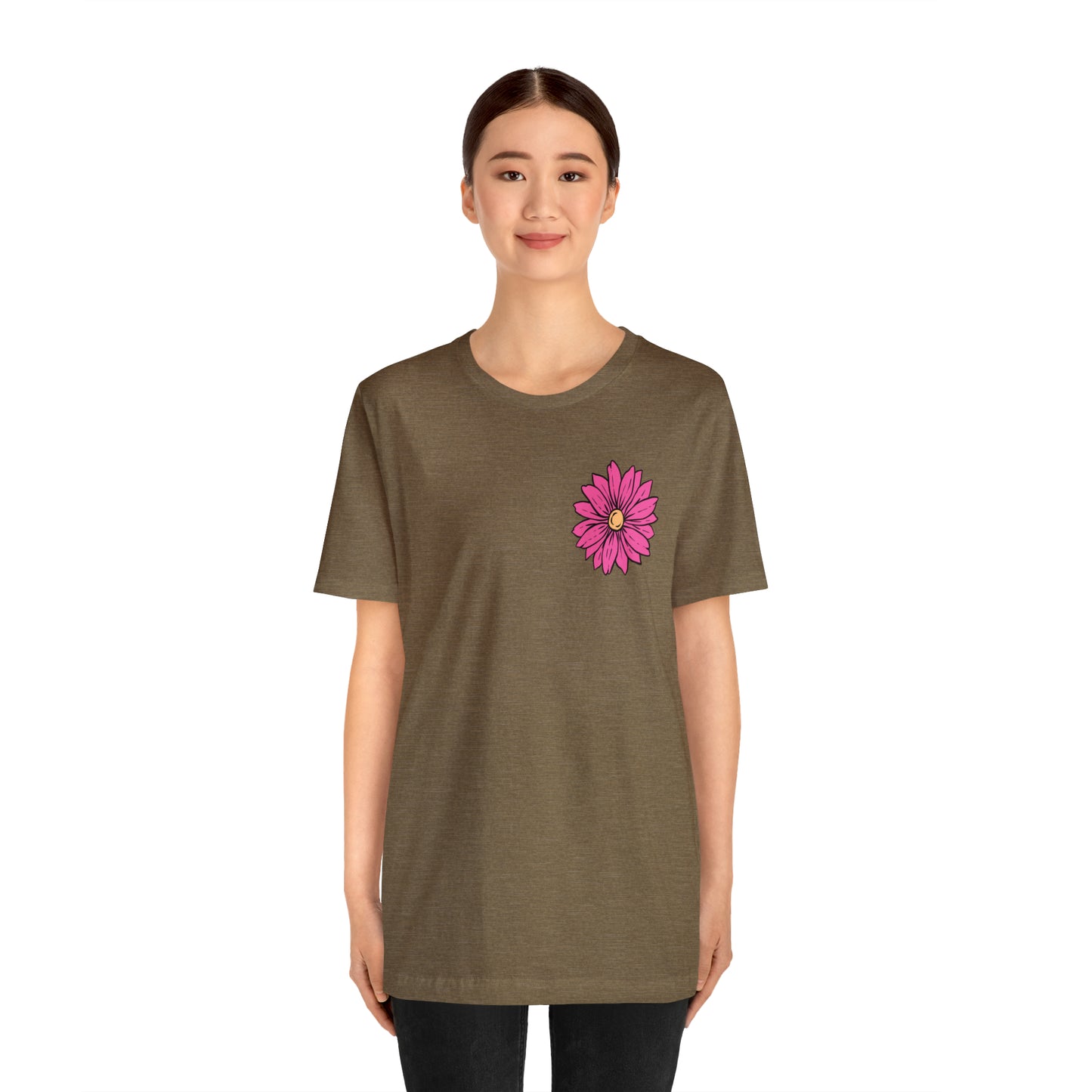 TWO SIDED Positive Energy T-Shirt (Flower on Front - Positive Energy on Back) Christian T-Shirt