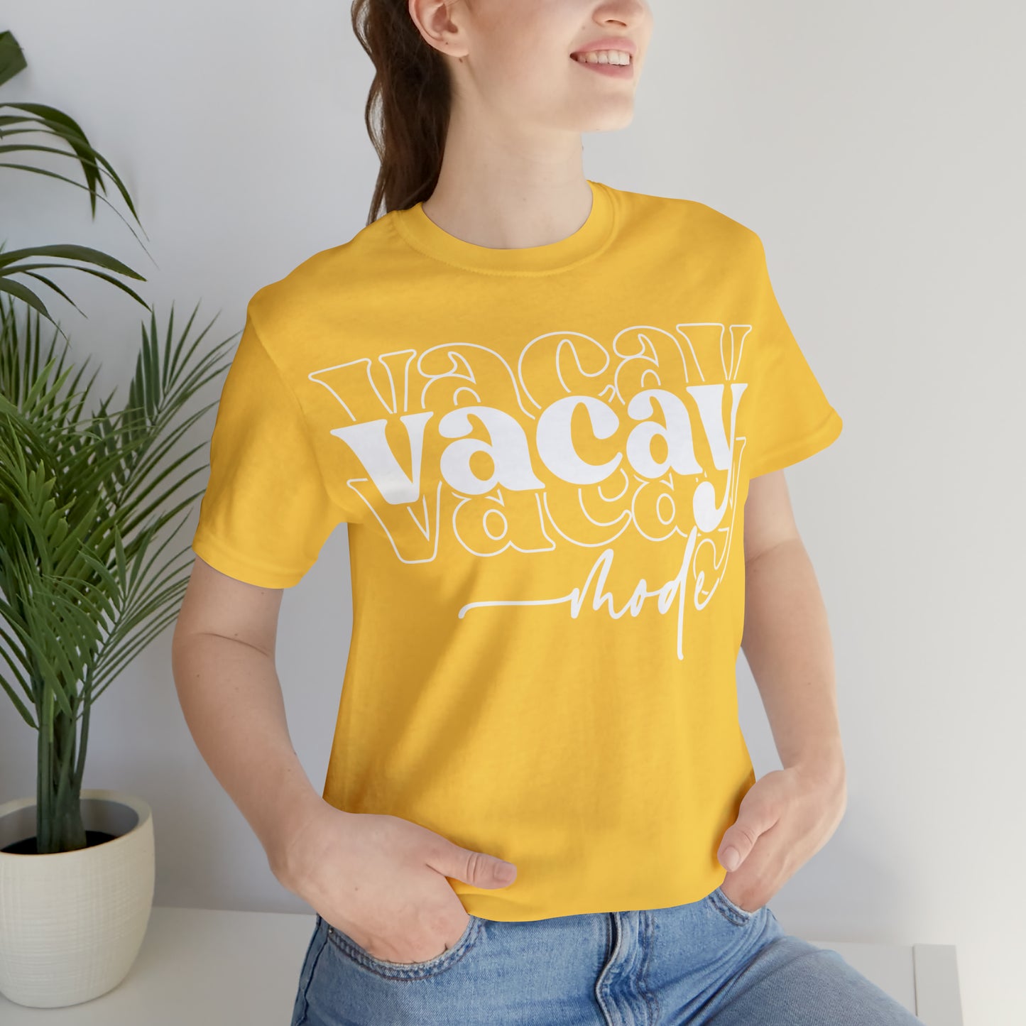 "Vacay Mode" Unisex Jersey Short Sleeve Tee