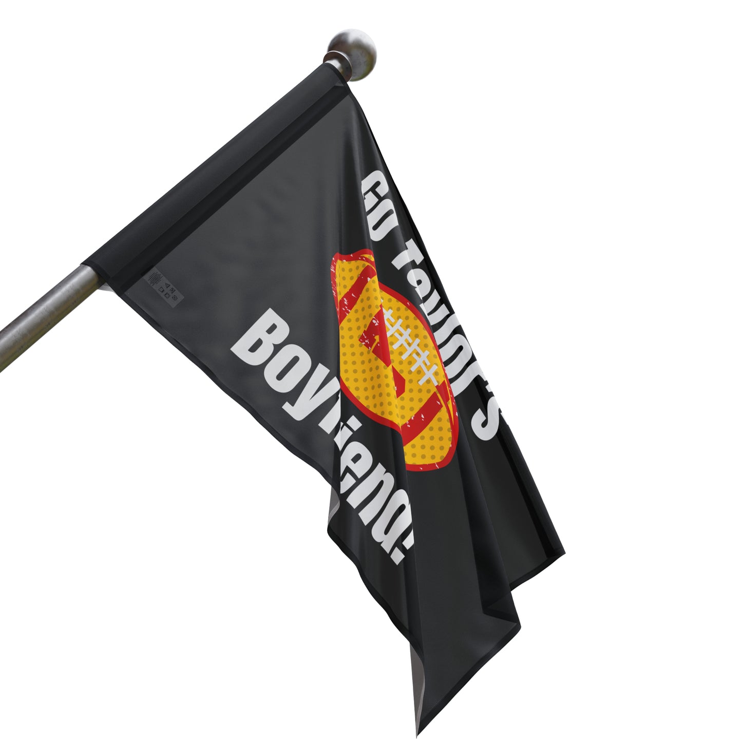 Go Taylor's Boyfriend Swift and Kelce Football Flag - Black