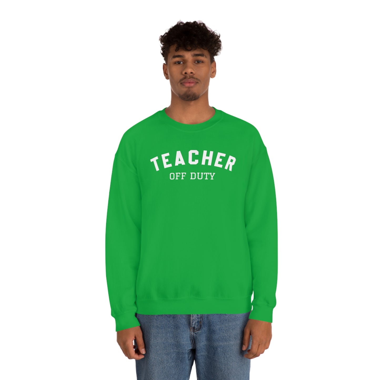 "Teacher Off-Duty" - Unisex Heavy Blend™ Crewneck Sweatshirt