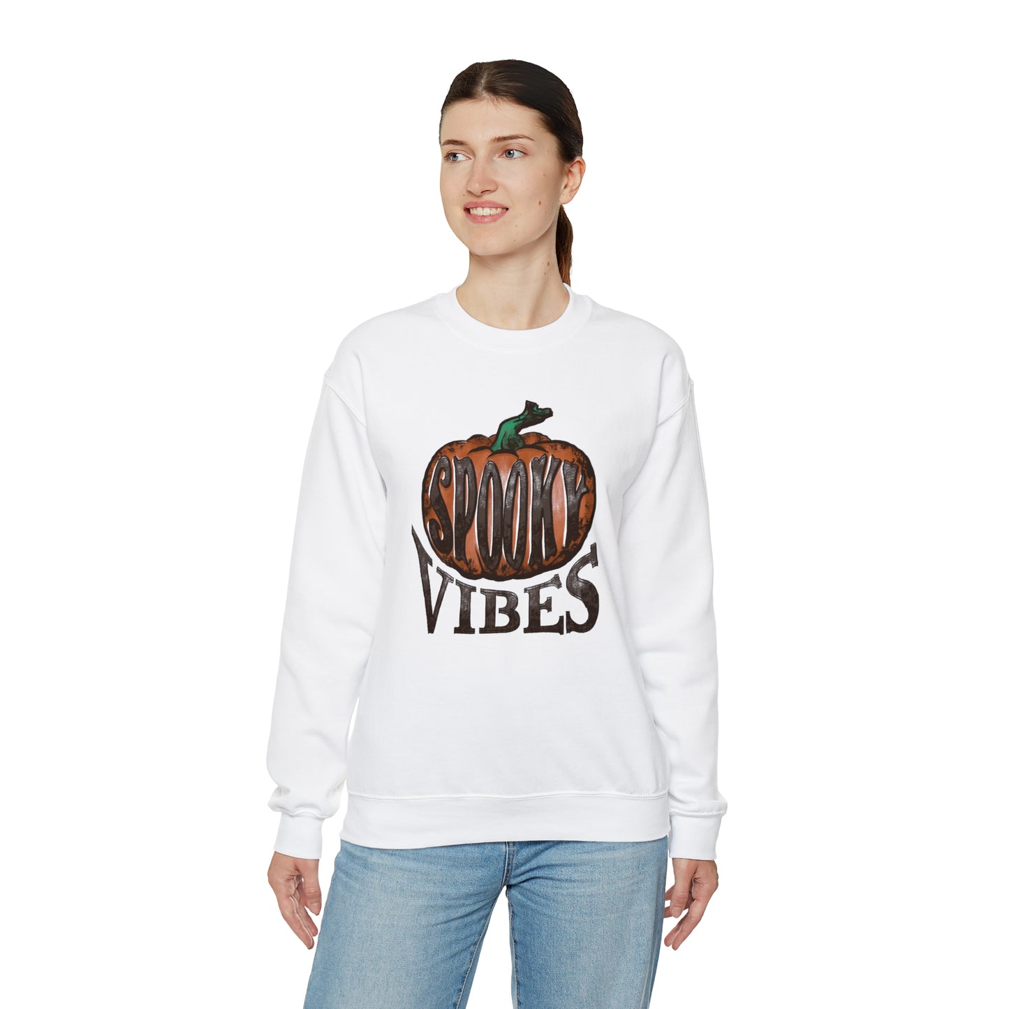 Spooky Vibes Fall Halloween Unisex Heavy Blend™ Crewneck Sweatshirt