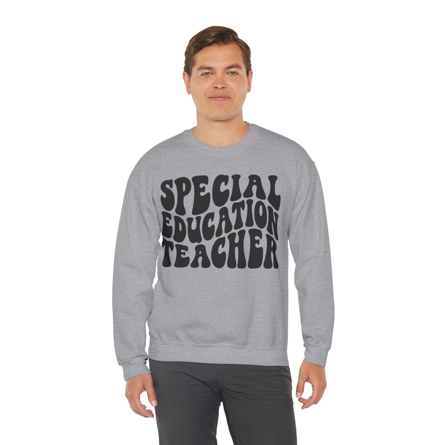 Special Education Teacher Black Logo Unisex Heavy Blend™ Crewneck Sweatshirt