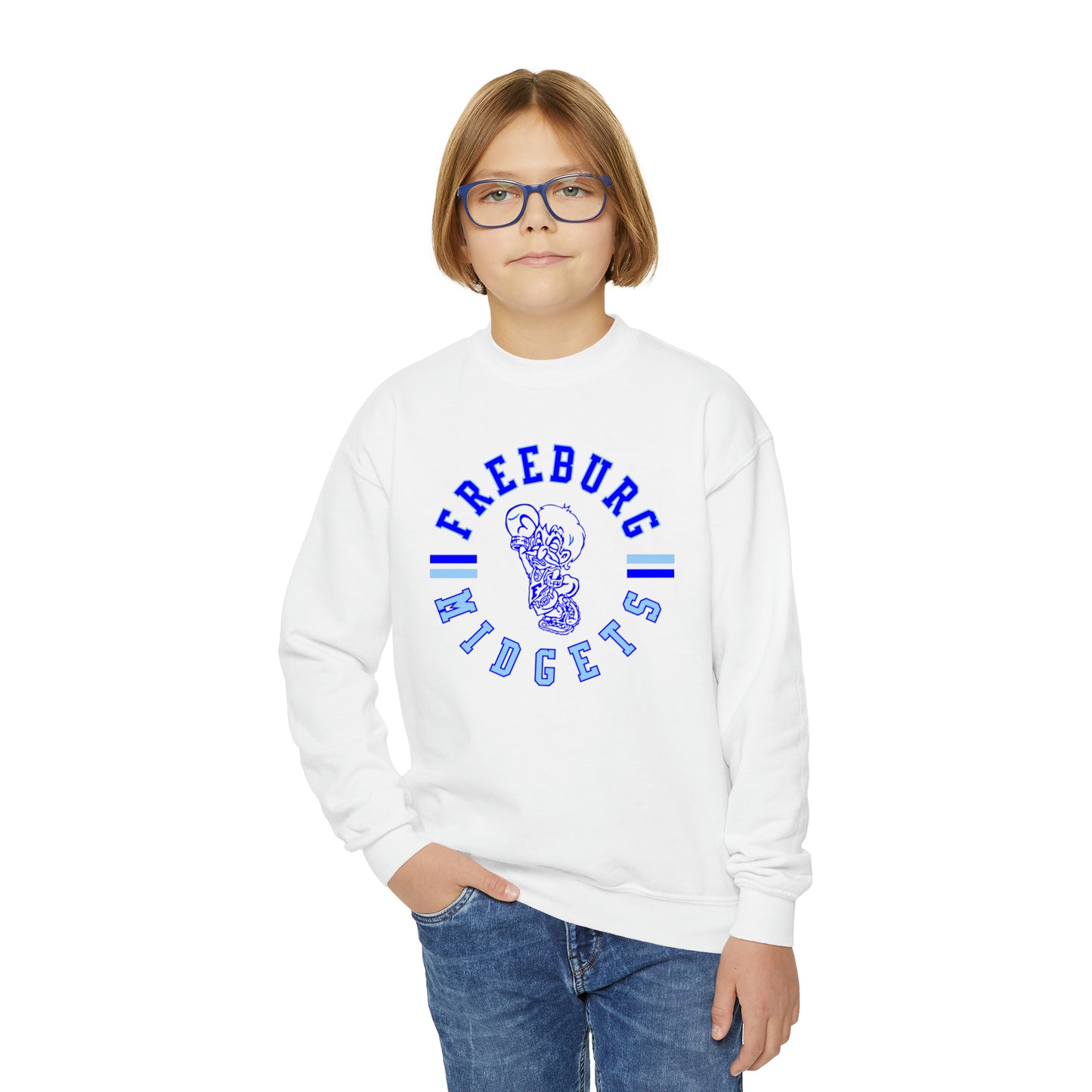 YOUTH Freeburg Midgets Circle Logo Youth Crewneck Sweatshirt