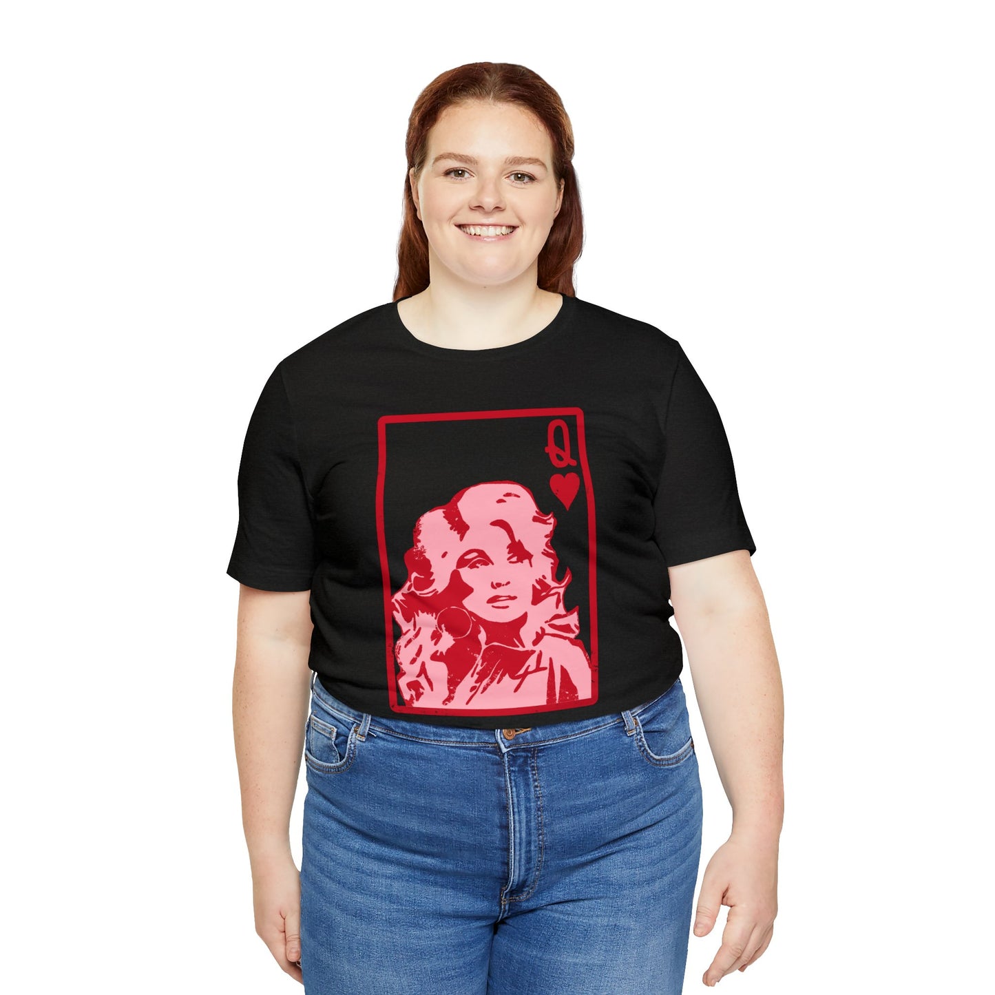 Dolly Queen of Hearts Valentine Bella Jersey Short Sleeve Tee (Unisex)