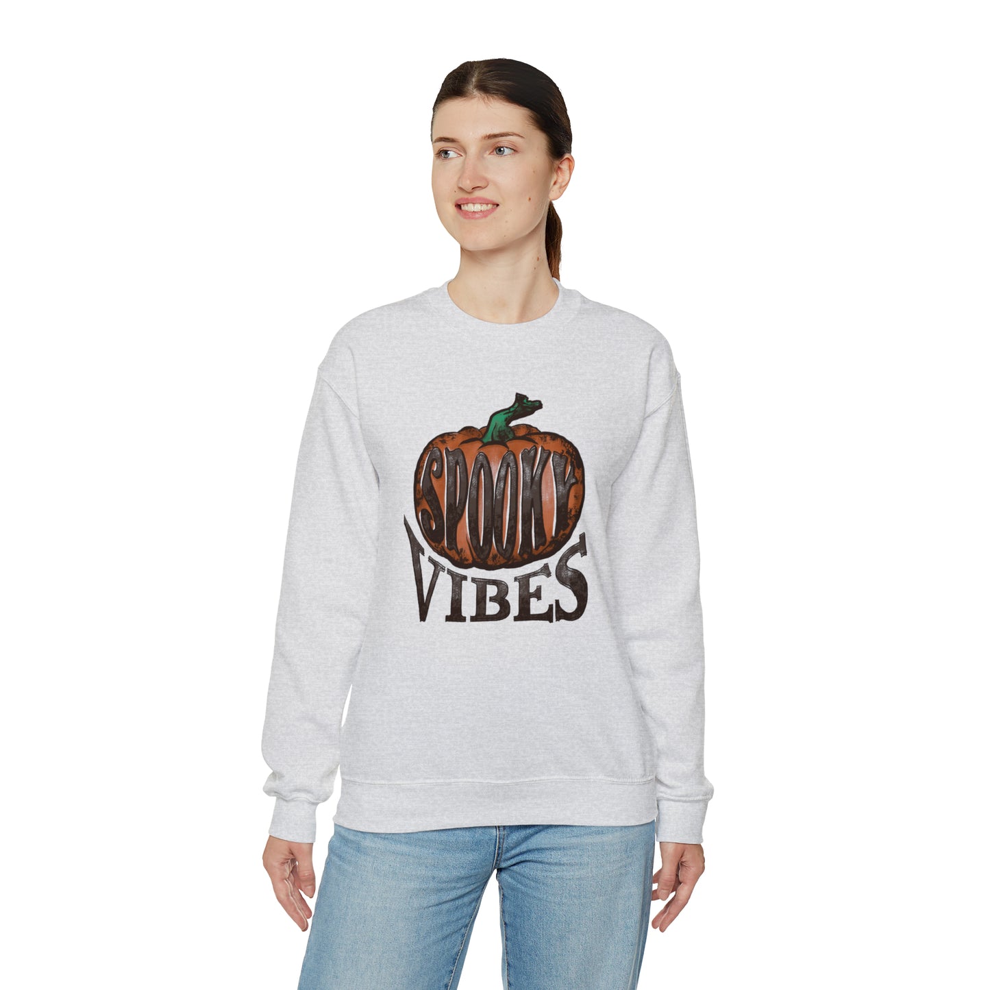 Spooky Vibes Fall Halloween Unisex Heavy Blend™ Crewneck Sweatshirt