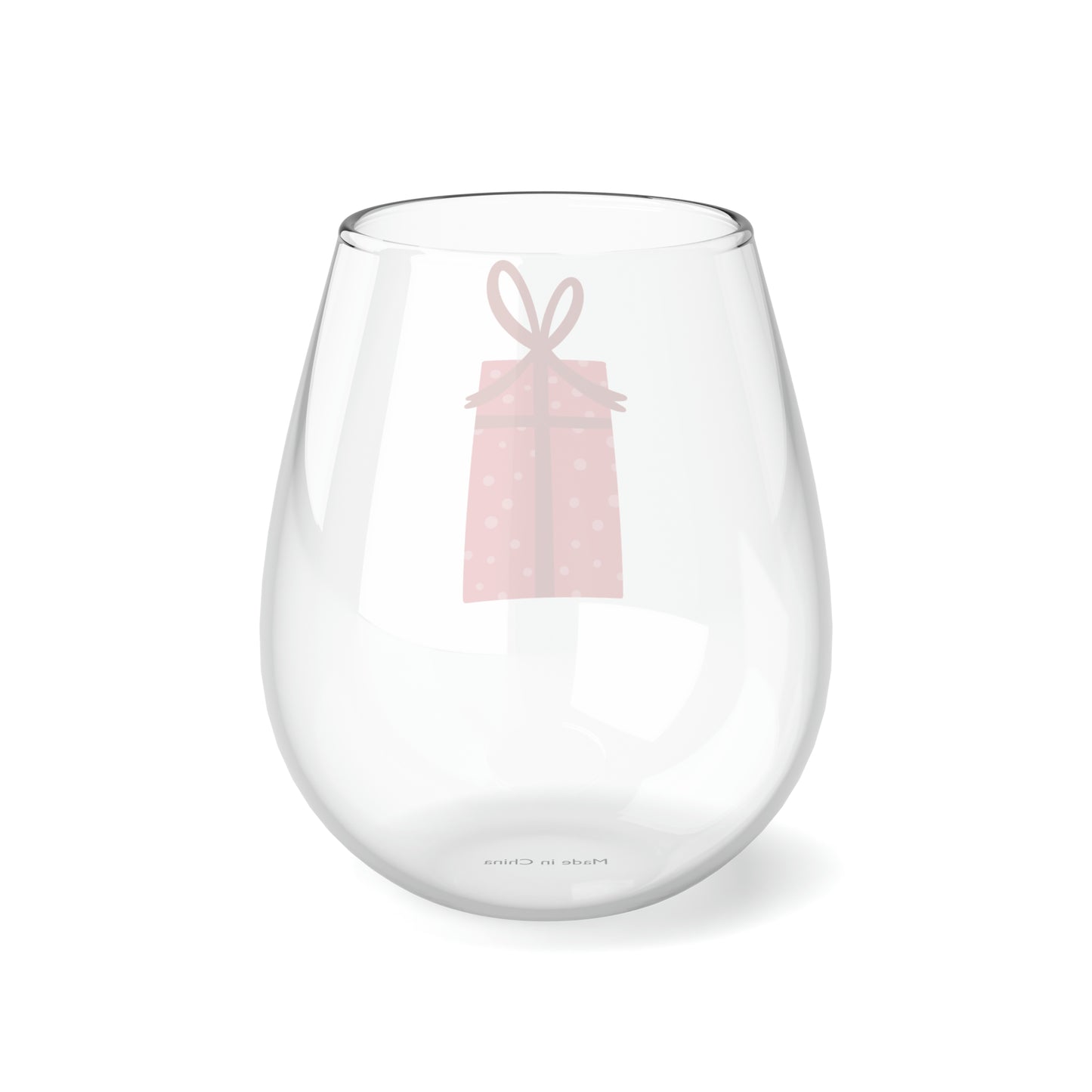 Whimsical Christmas Gift Stemless Wine/ Glass, 11.75oz