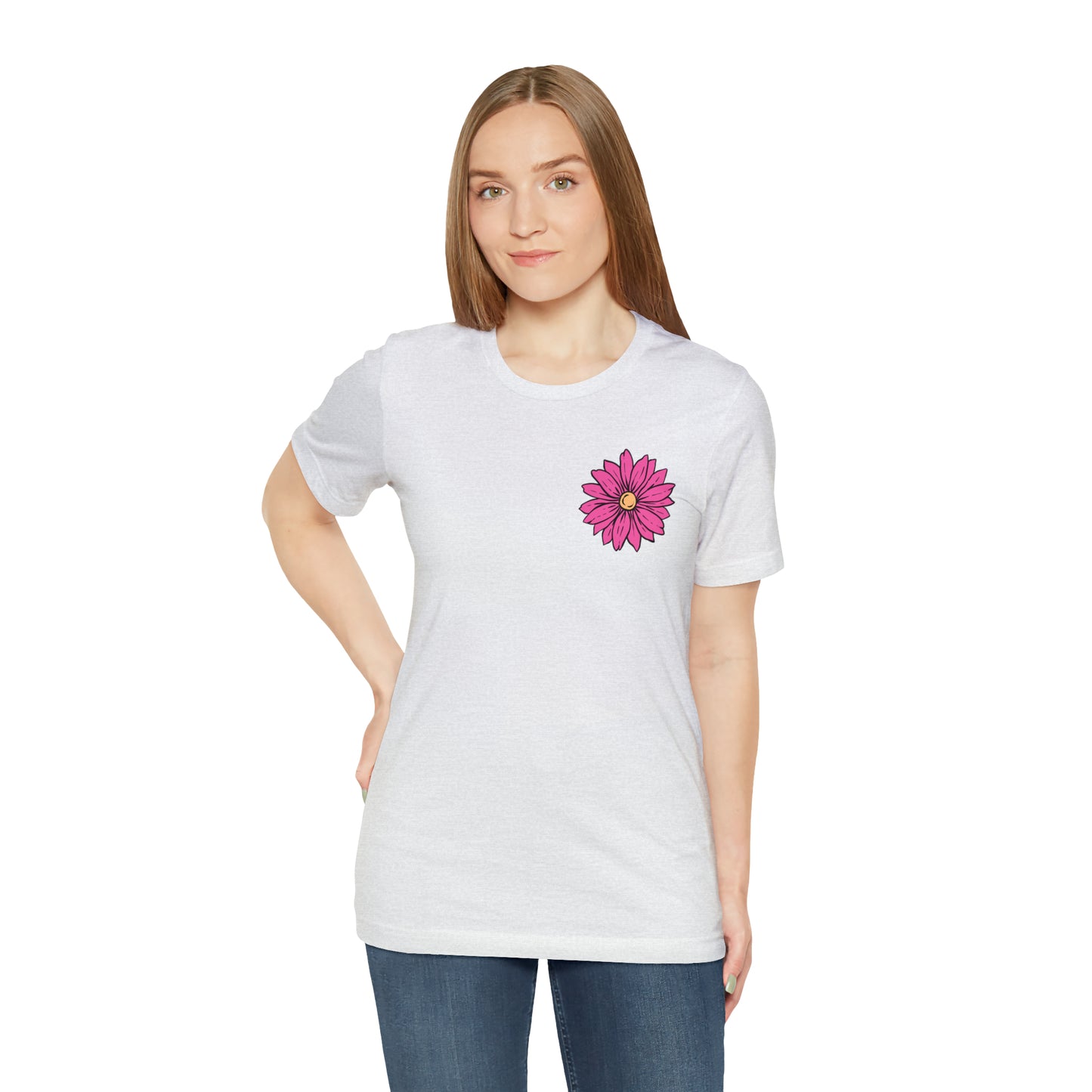 TWO SIDED Positive Energy T-Shirt (Flower on Front - Positive Energy on Back) Christian T-Shirt