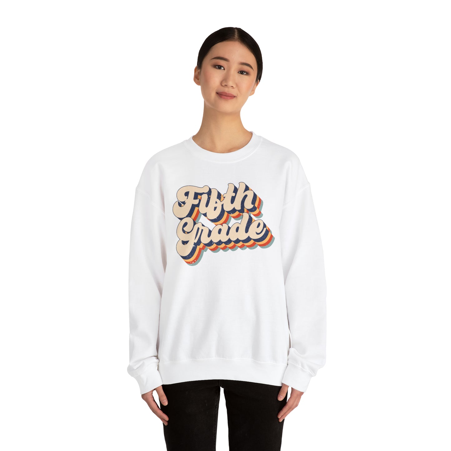 Retro Fifth Grade Unisex Heavy Blend™ Crewneck Sweatshirt