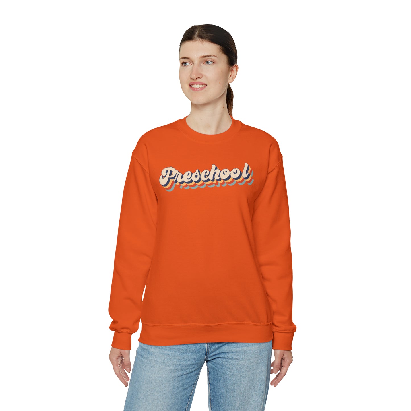 Retro Preschool Unisex Heavy Blend™ Crewneck Sweatshirt